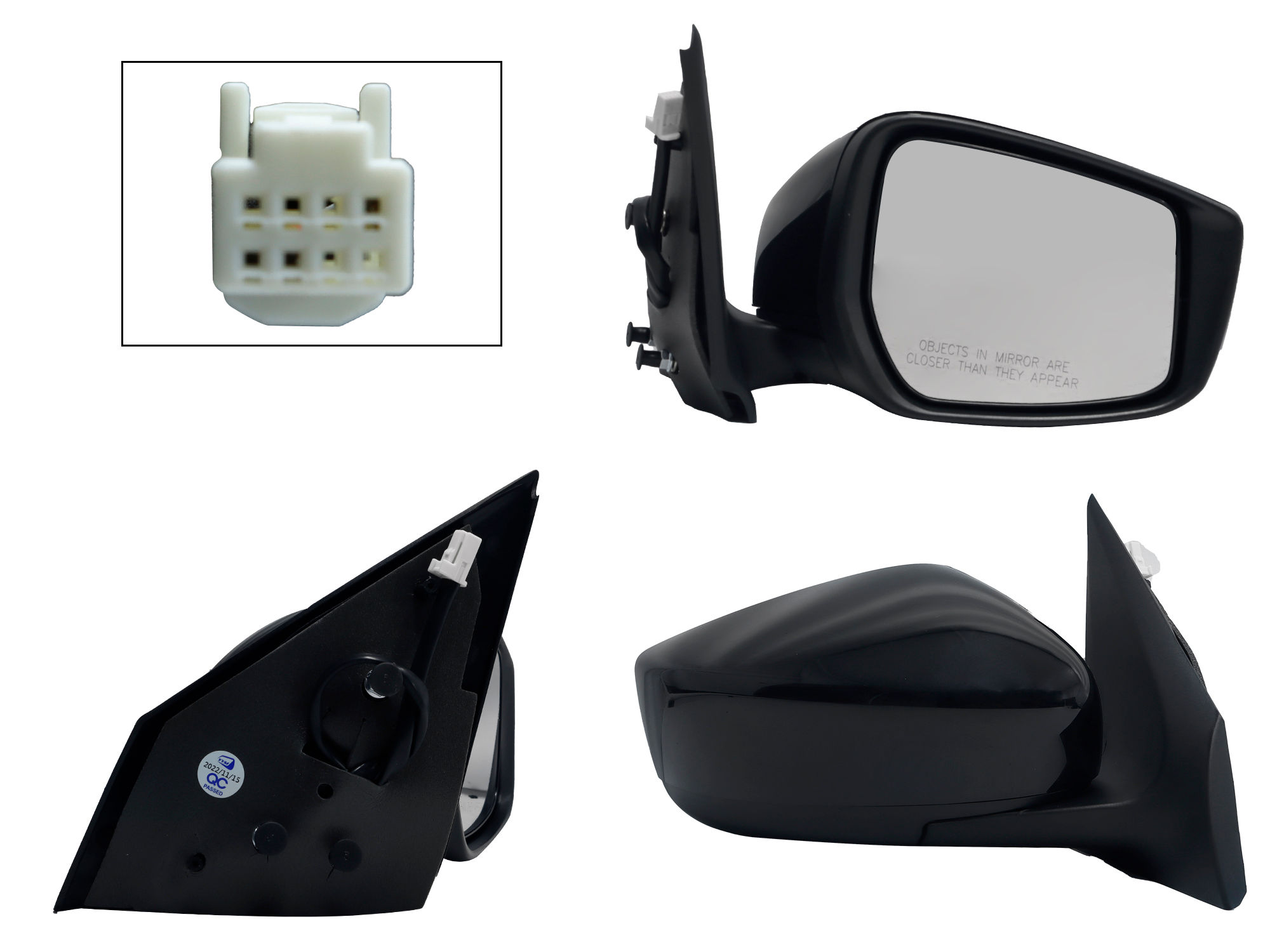 Espejo Derecho Nissan Versa 2015-2019 3 Pines Eléctrico Para Pintar