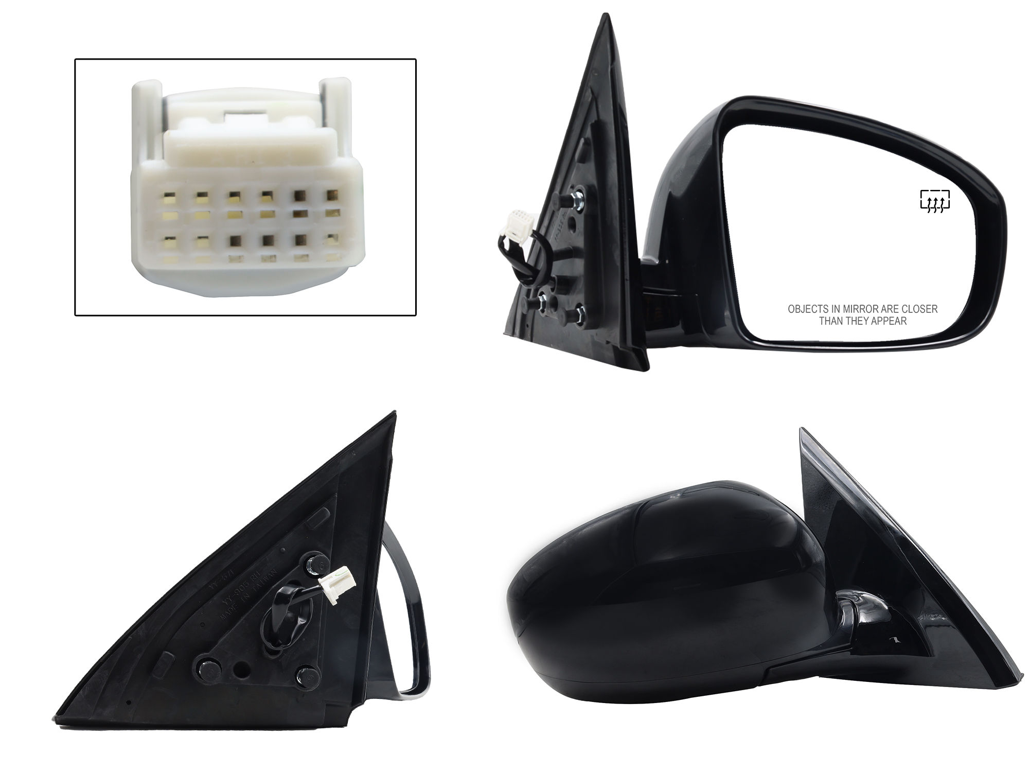 Espejo Derecho Nissan Pathfinder 2013-2016 5 Pines Con Desempañante Eléctrico Para Pintar
