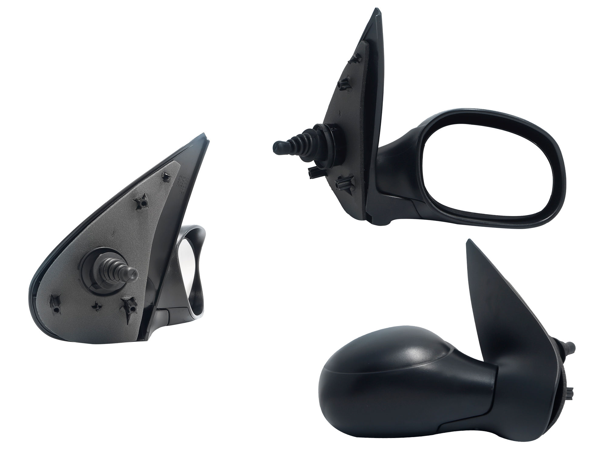 Espejo Derecho Peugeot Pg-206 XR 2001-2009 Manual Con Control Negro Poroso