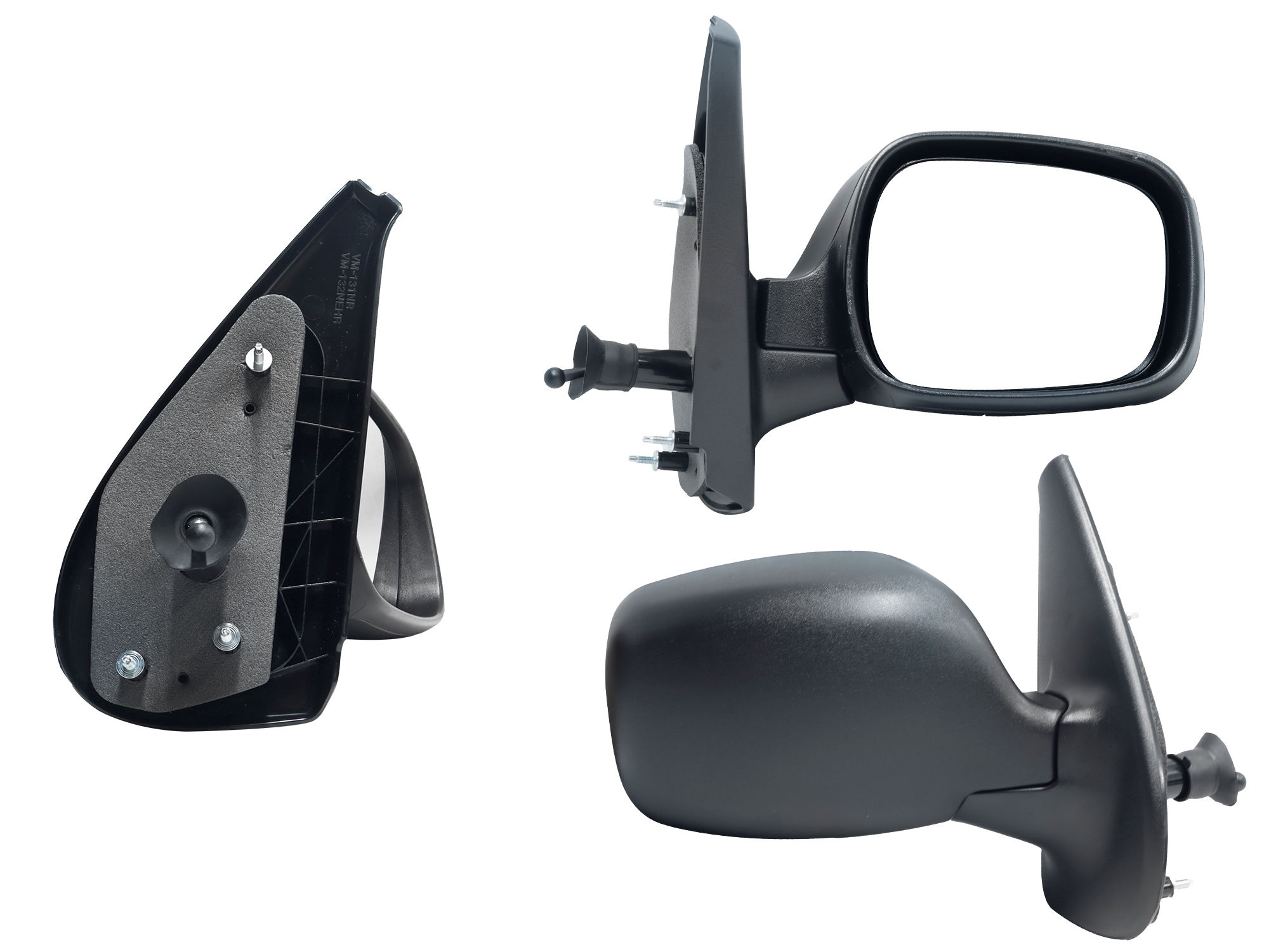 Espejo Derecho Renault Kangoo 2004-2018 Manual Con Control Negro Poroso