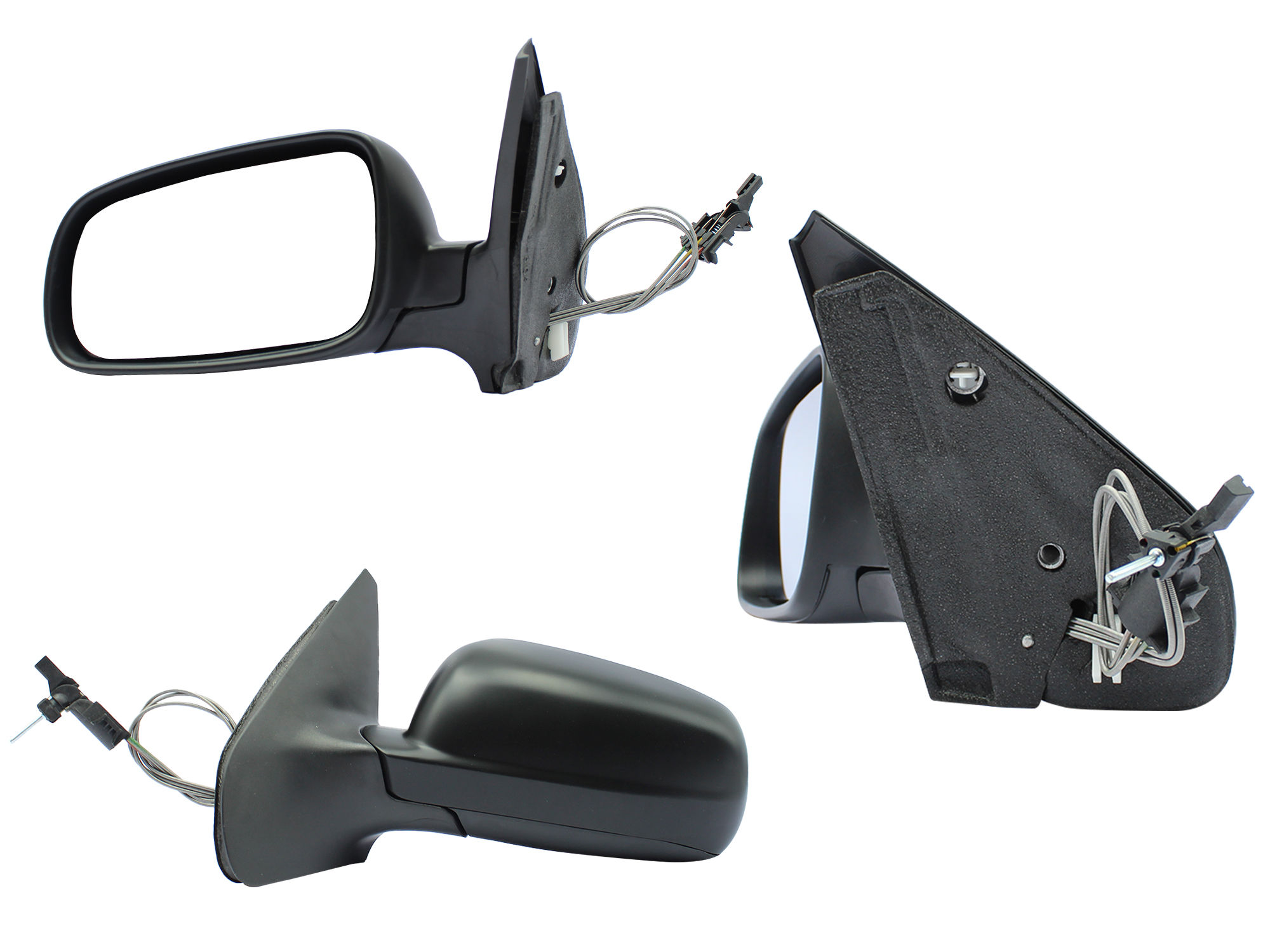 Espejo Izquierdo Volkswagen Jetta/golf A4/clasico 1999-2015 Manual Con Control Negro Poroso