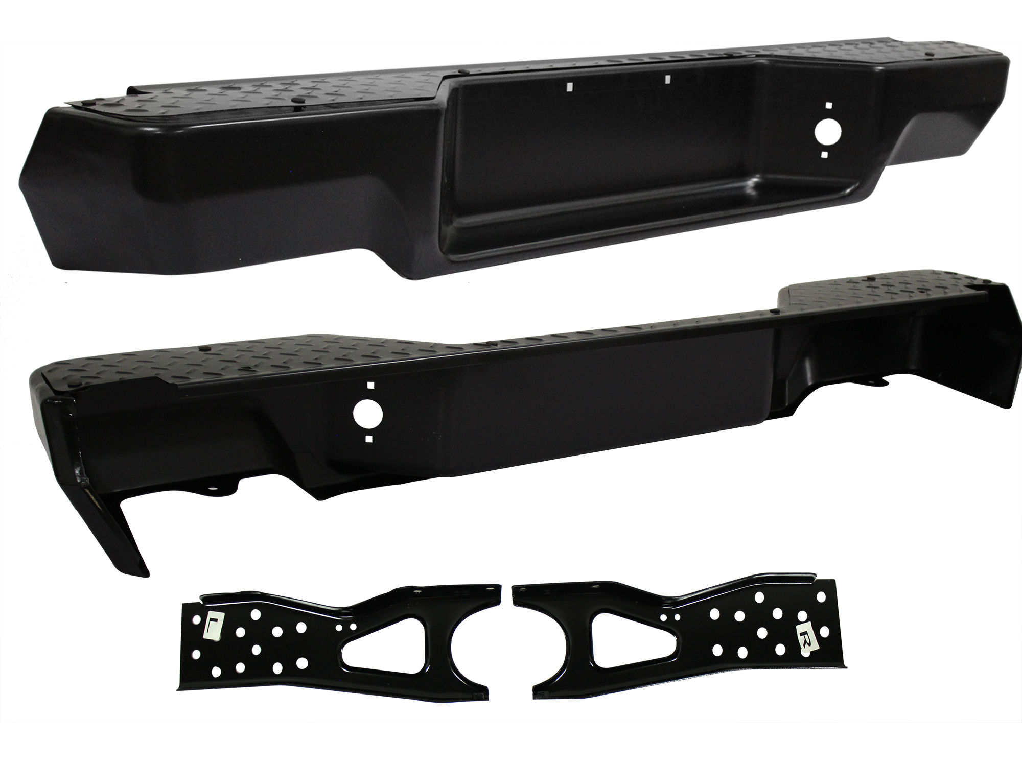 Defensa Trasera Nissan Np-300 (d-22) 2/4wd 2008-2015 Negra Con Bracks