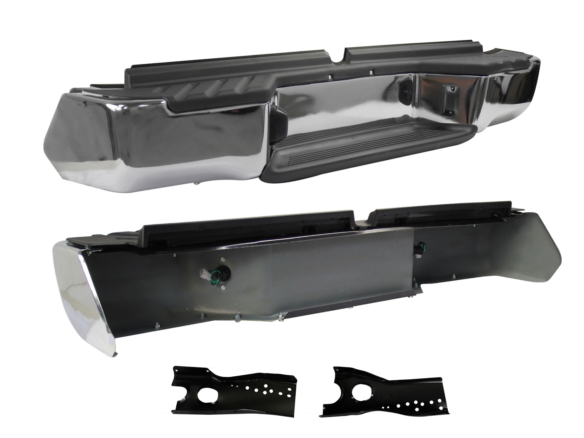 Defensa Trasera Nissan Frontier 2001-2015 Cromada Con Bracks