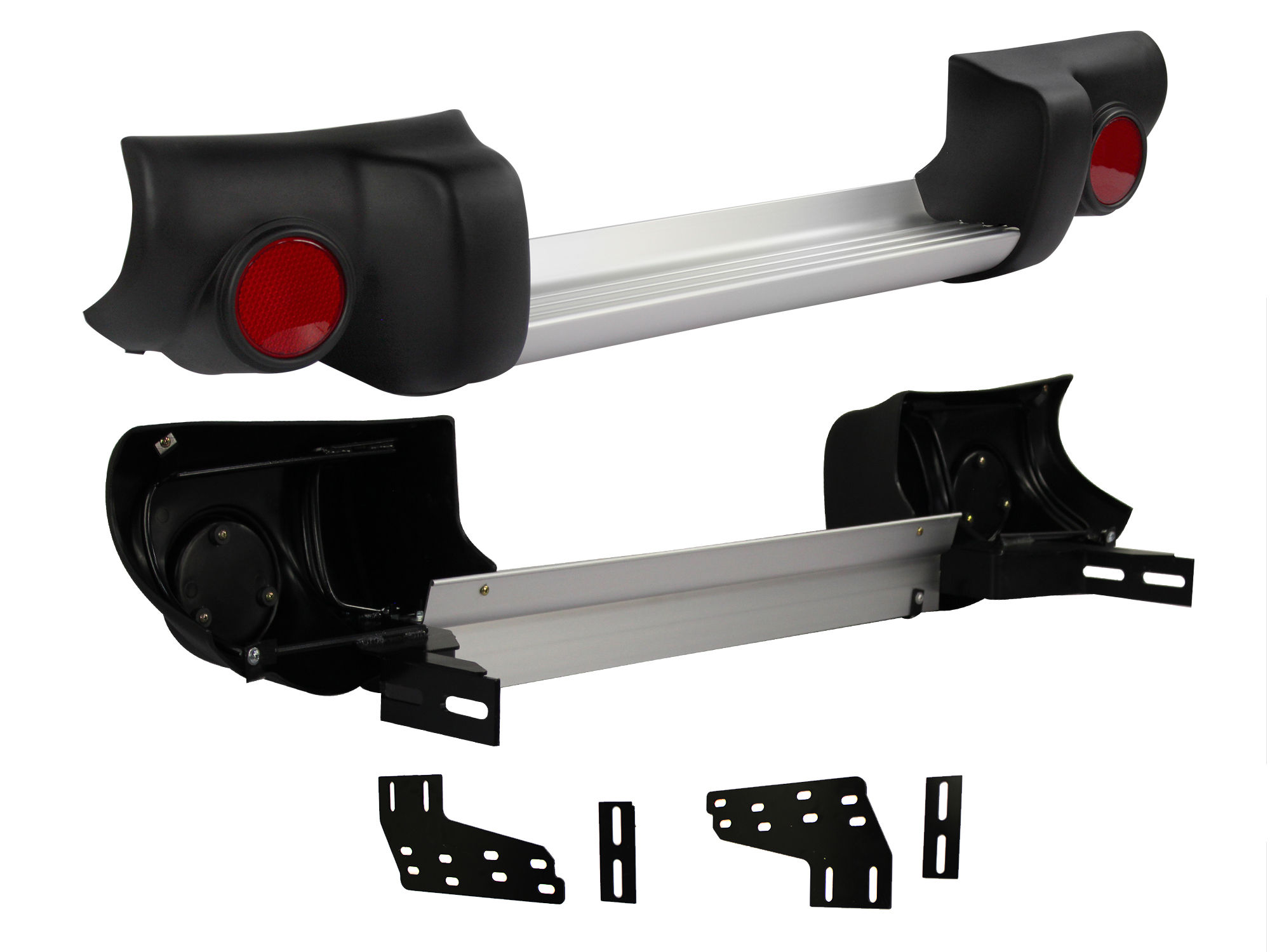 Defensa Trasera Mitsubishi L200 2011-2015 Negra Con Gris