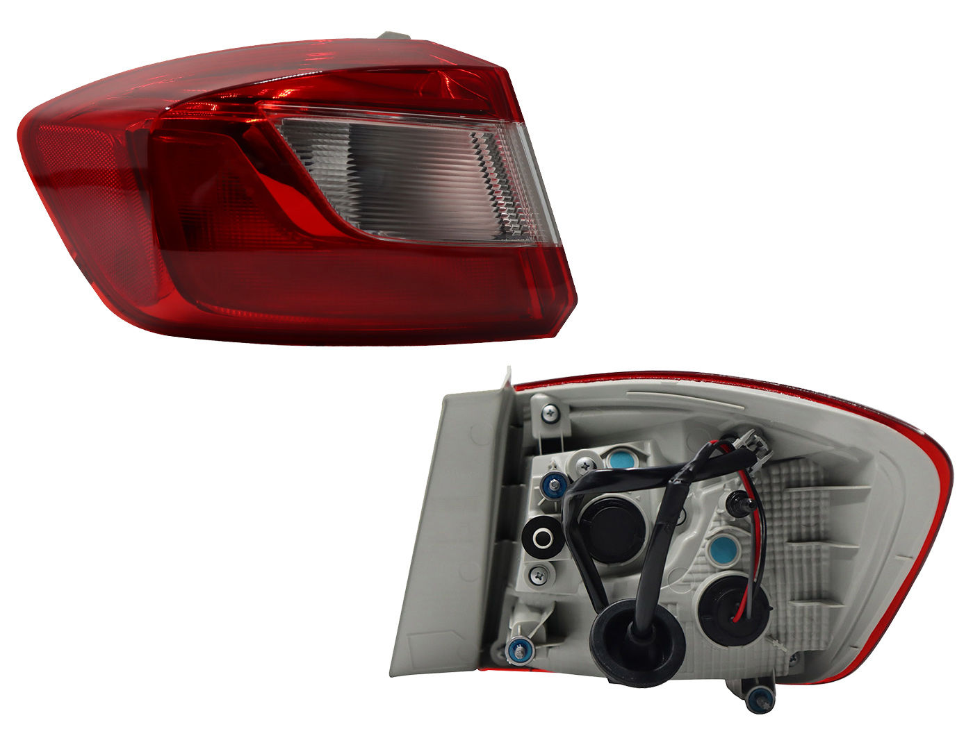 Calavera Izquierda Exterior Chevrolet Cruze 2016-2018 Con Arnés Clara Rojo Blanco