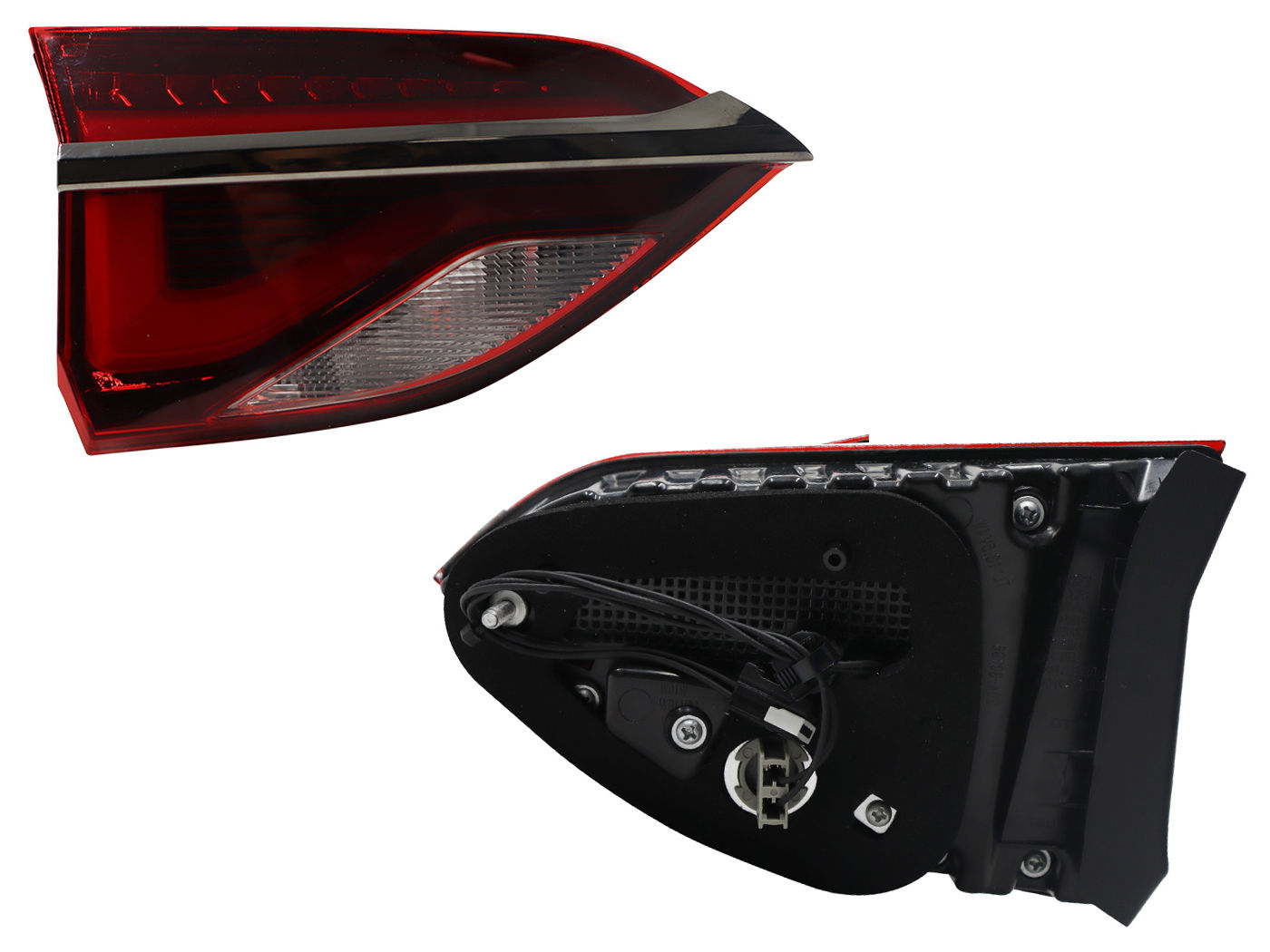 Calavera Izquierda Interior Chevrolet Cavalier RS 2022-2024 Con Arnés Con Led Filo Cromado Rojo Blanco