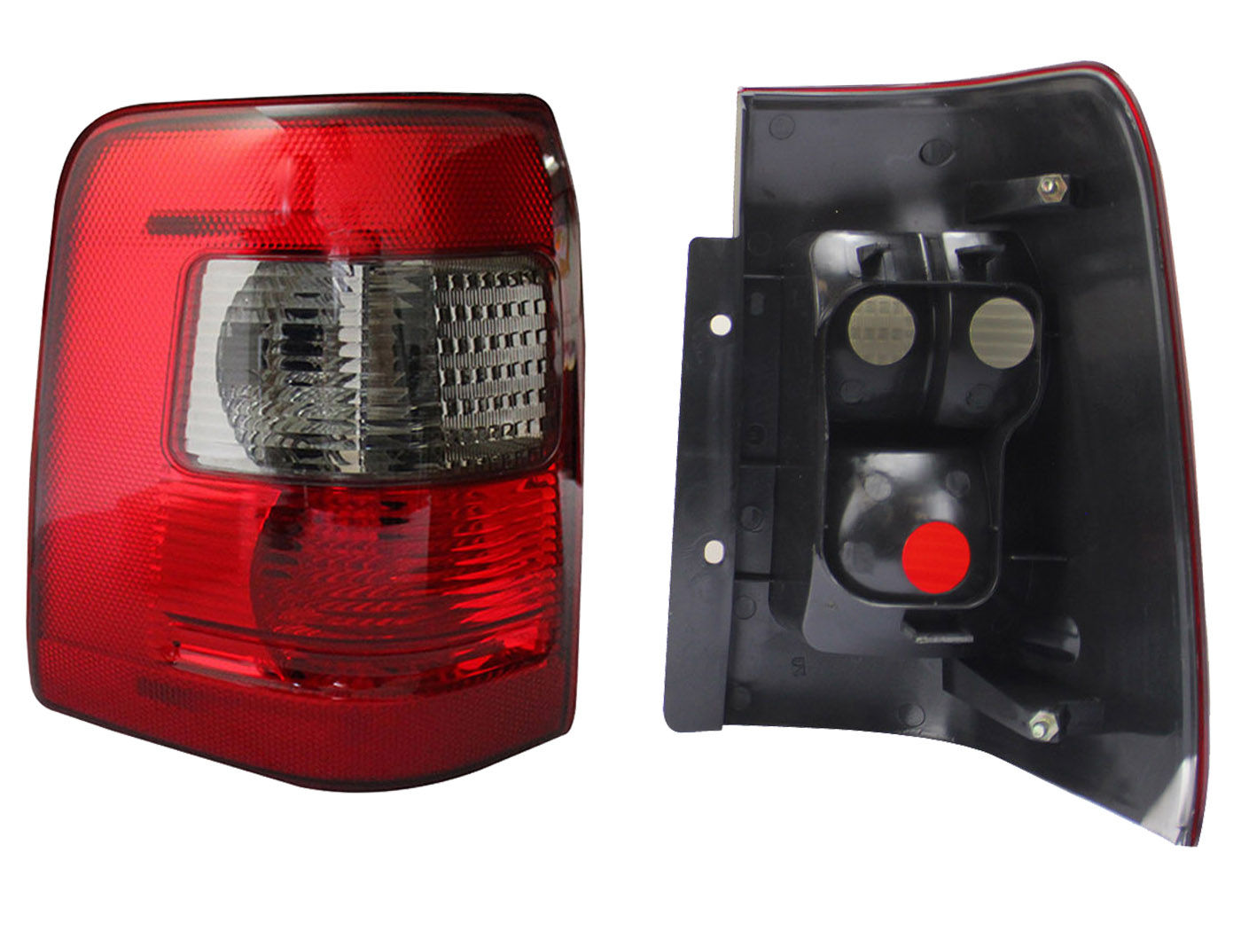 Calavera Izquierda FORD Ecosport 2004-2007 Sin Arnés Oscura Ahumado Rojo