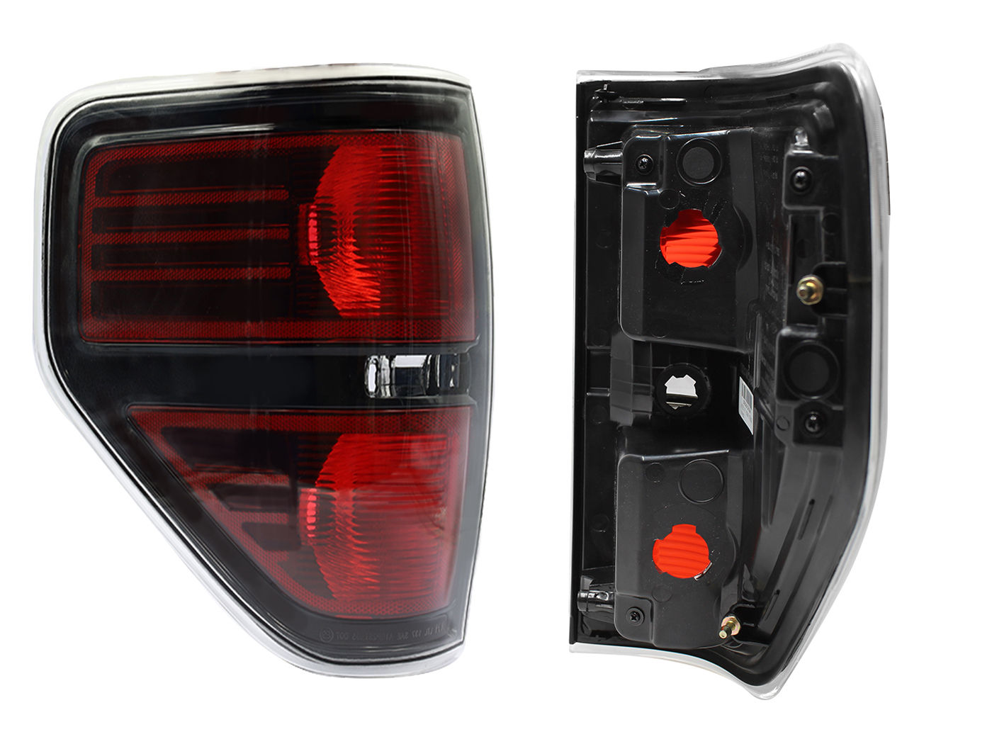 Calavera Izquierda FORD F-150 2009-2014 Sin Arnés Ahumado Rojo