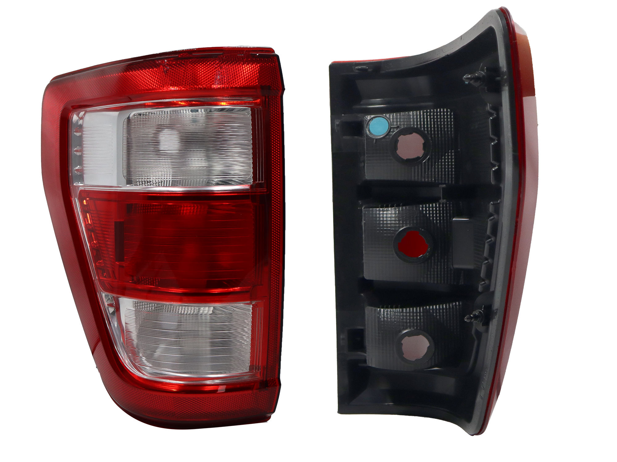Calavera Izquierda FORD F-150 2021-2024 Sin Arnés Rojo Blanco