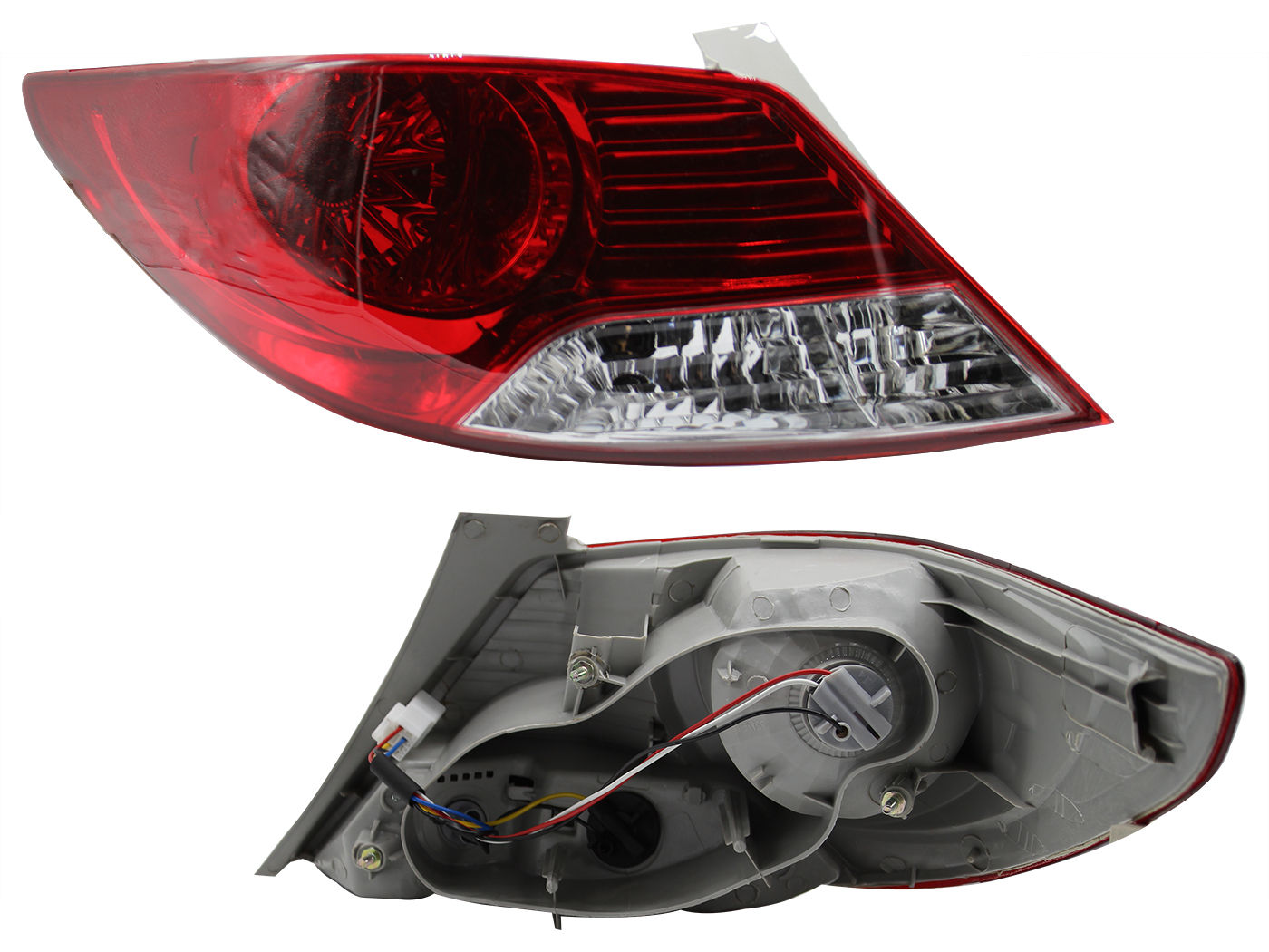 Calavera Izquierda Chrysler / Dodge Attitude 2012-2014 Con Arnés Rojo Blanco