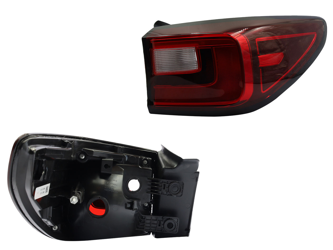 Calavera Derecha Exterior MG ZS 2021-2022 Sin Arnés Rojo Blanco
