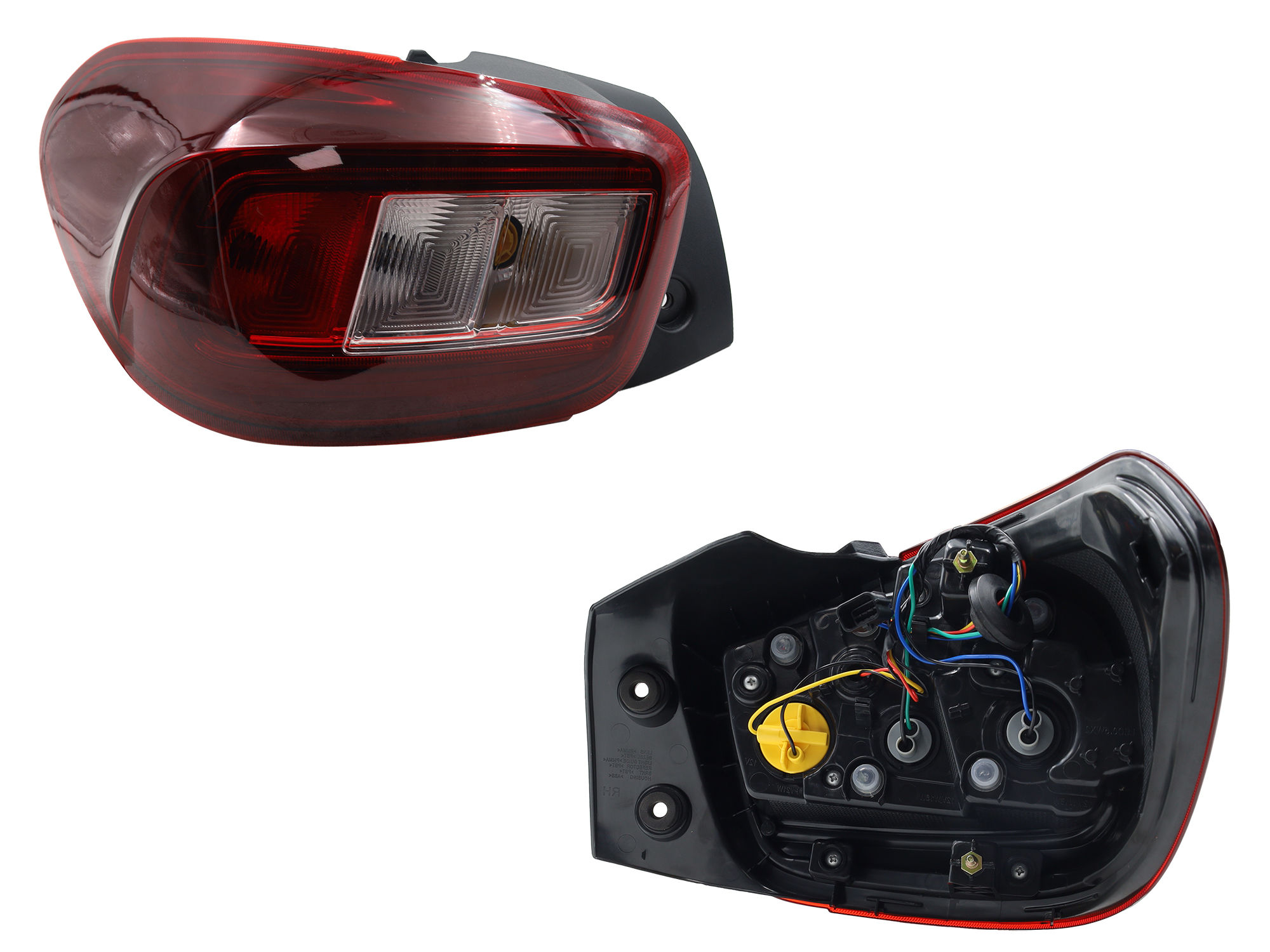 Calavera Izquierda Renault KWID 2023-2025 Con Arnés Con DRL Clara Rojo Blanco
