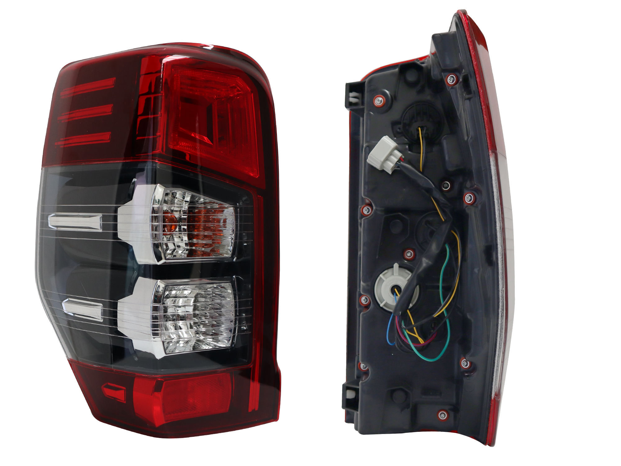 Calavera Izquierda Mitsubishi L200 2020-2024 Con Arnés Con Led Rojo Blanco