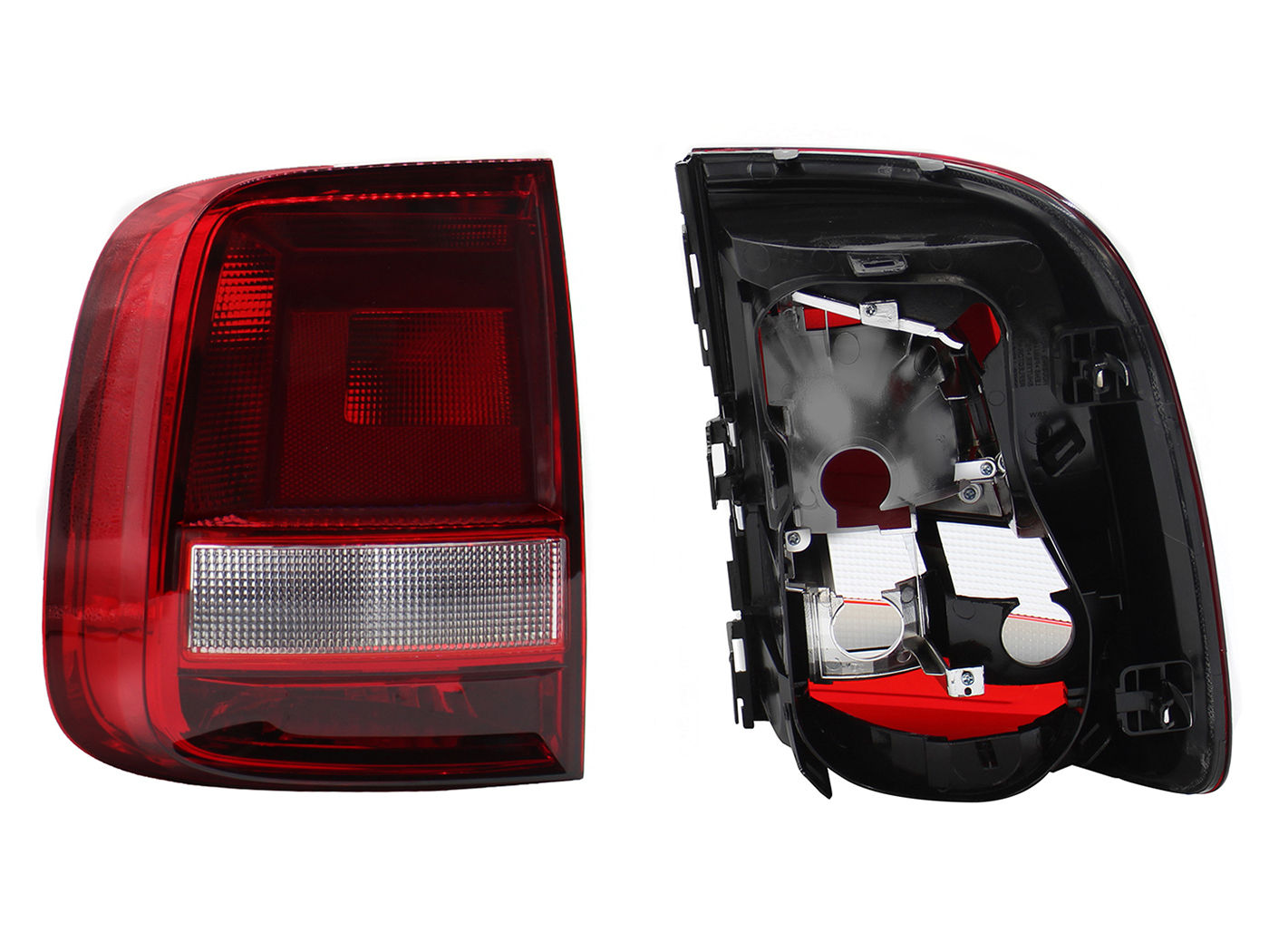 Calavera Izquierda Volkswagen Saveiro 2017-2023 Sin Arnés Clara Rojo Blanco