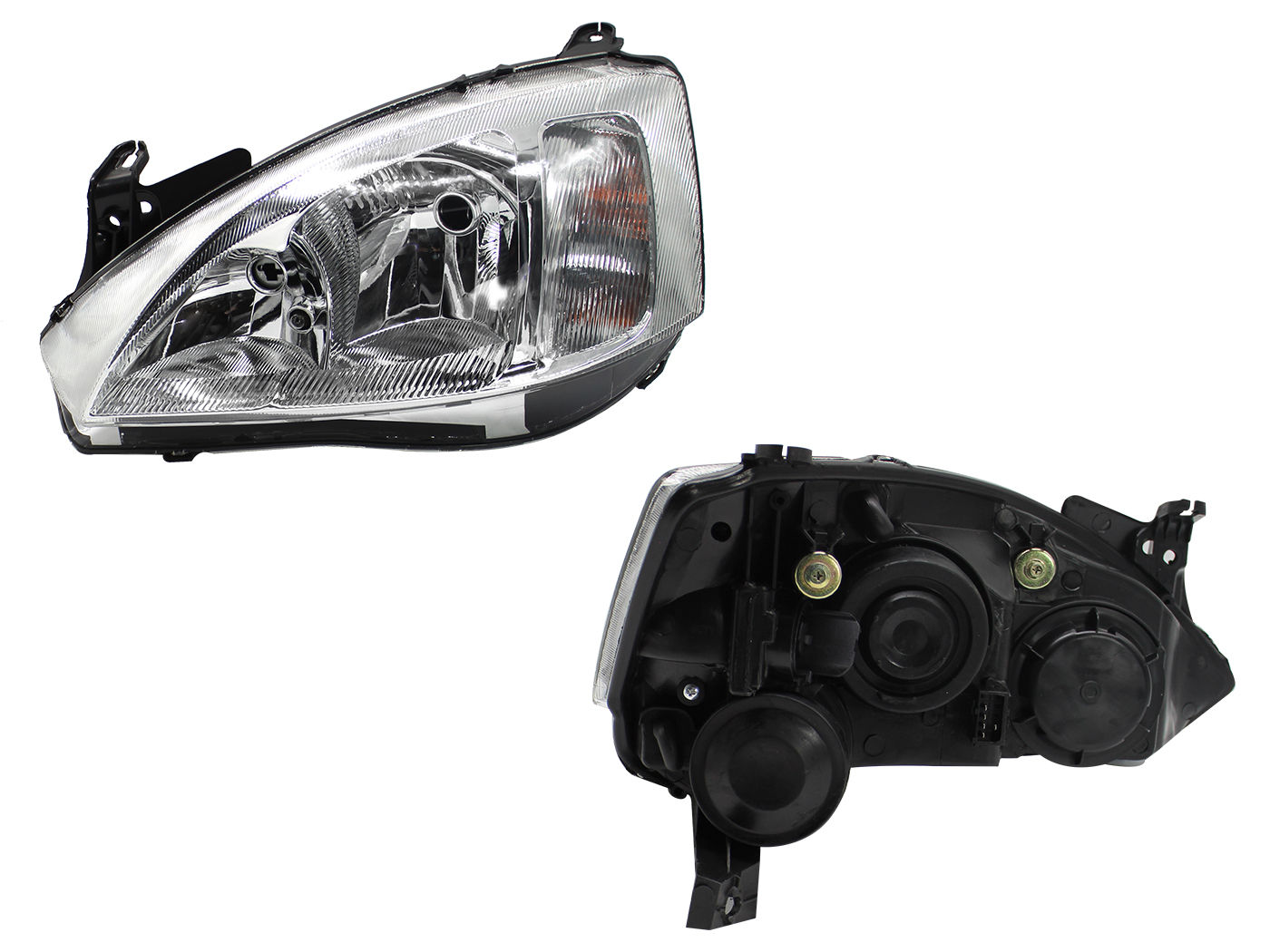 Faro Izquierdo Chevrolet CORSA 2003-2008 Fondo Cromado