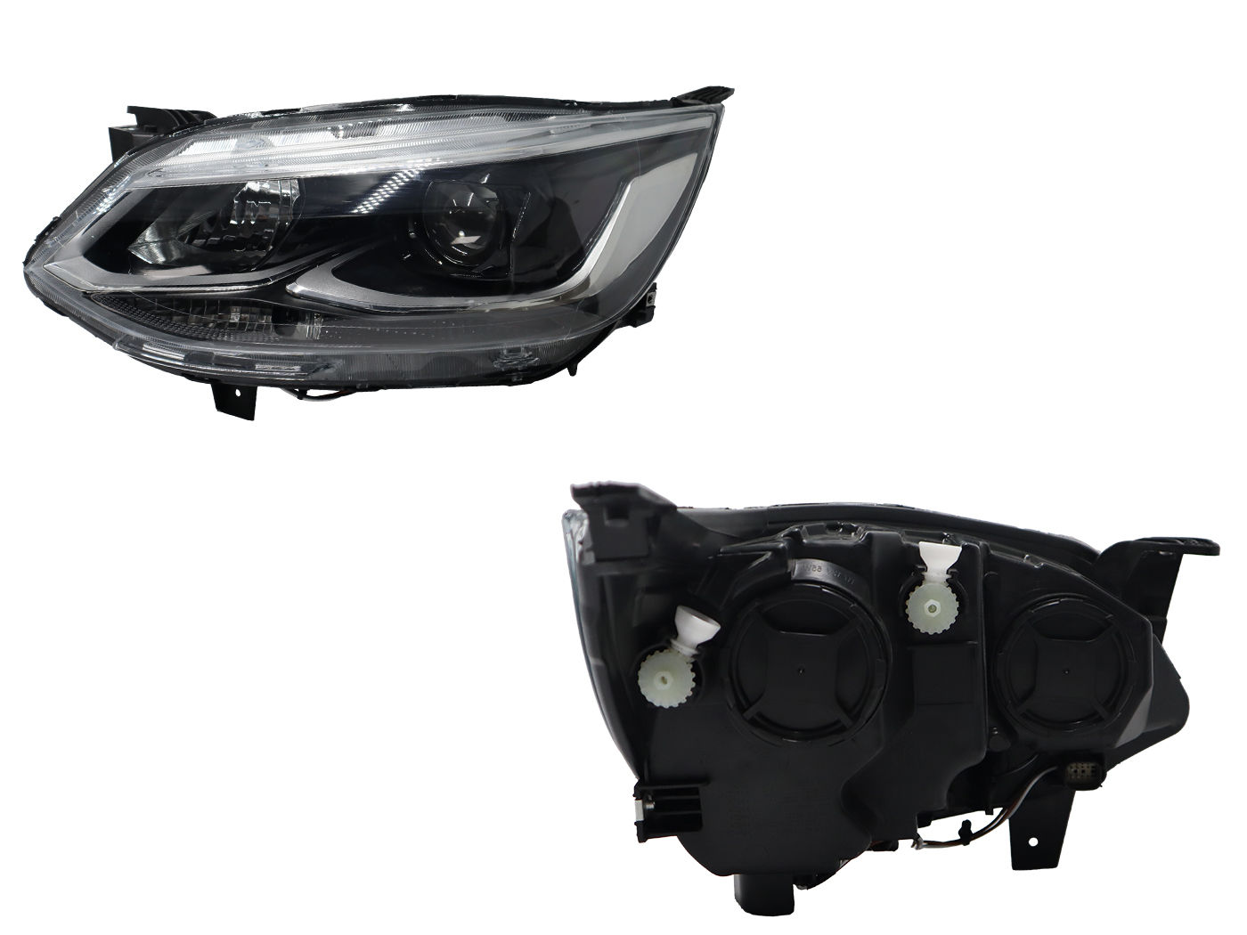 Faro Izquierdo Chevrolet ONIX 2020-2025 Con Lupa Con Led Fondo Cromado