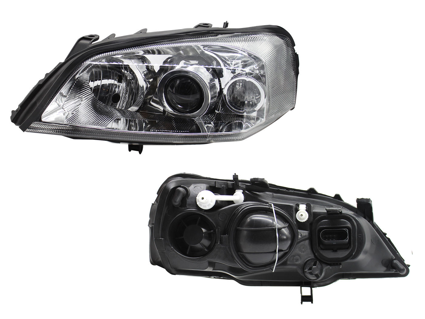 Faro Izquierdo Chevrolet ASTRA 2004-2006 Con Lupa Fondo Cromado