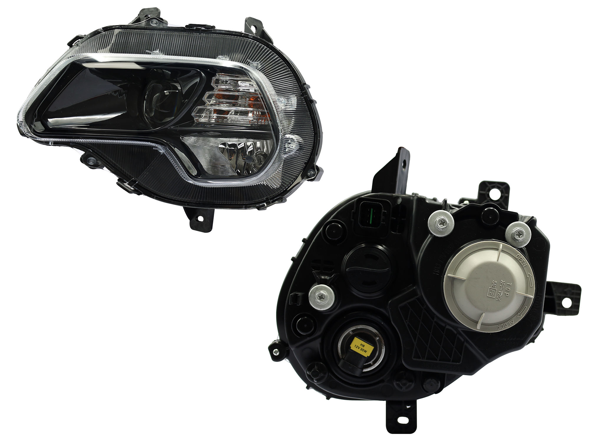 Faro Izquierdo Nissan TIIDA 2006-2016 Fondo Cromado