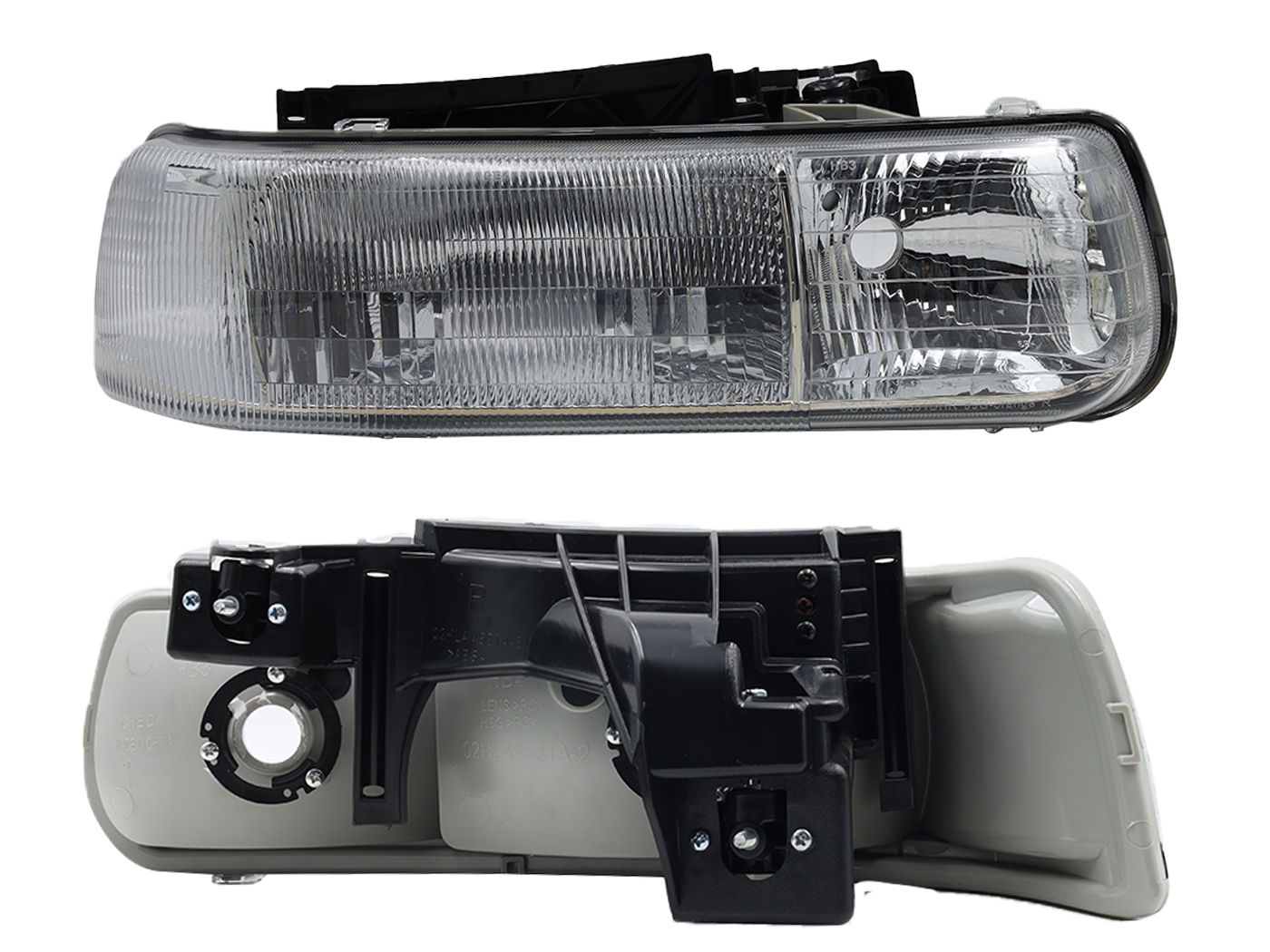 Faro Derecho Toyota RAV-4 2013-2015 Con Lupa Con Mica Ámbar Fondo Cromado