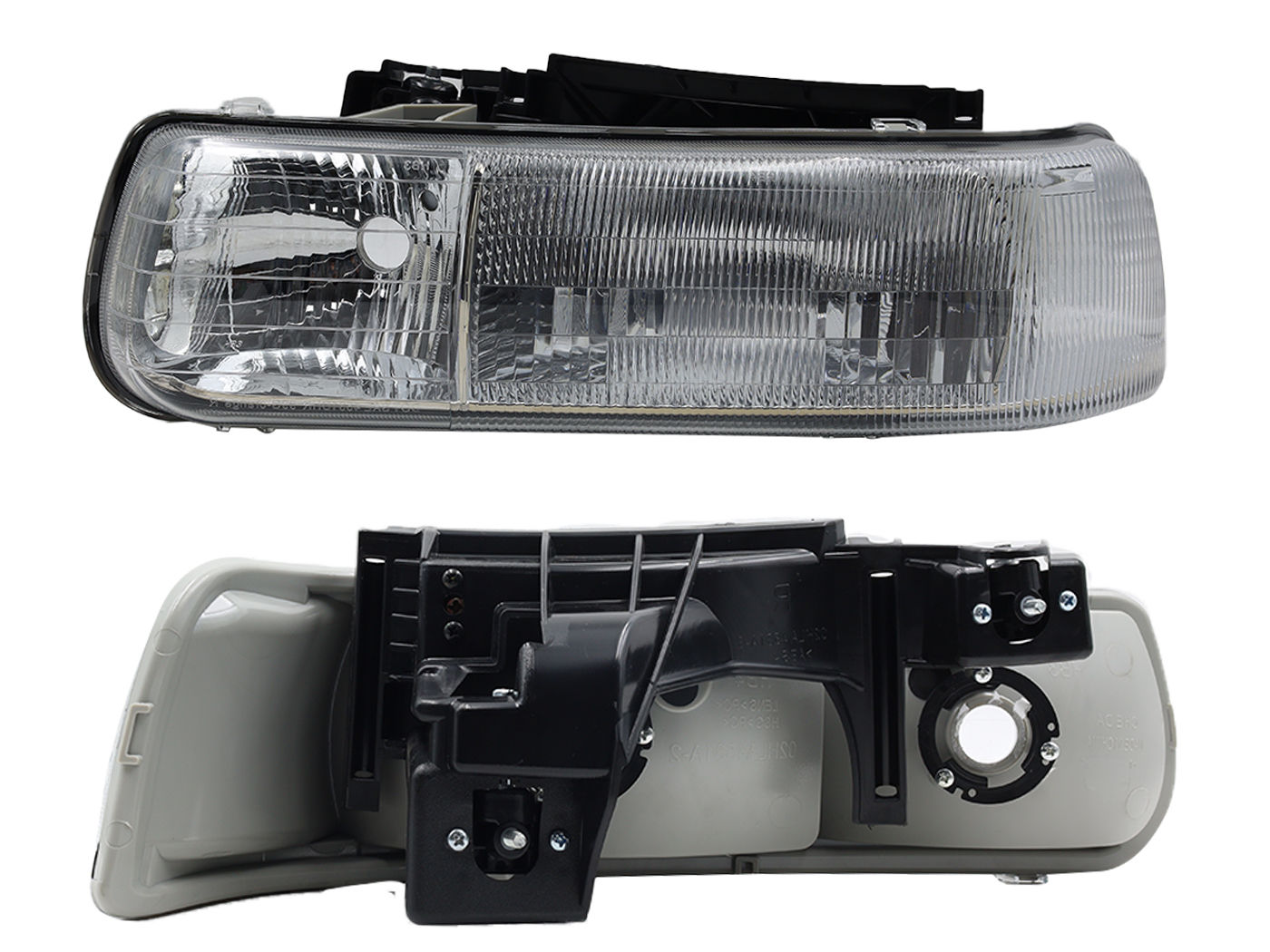 Faro Izquierdo Toyota RAV-4 2013-2015 Con Lupa Con Mica Ámbar Fondo Cromado