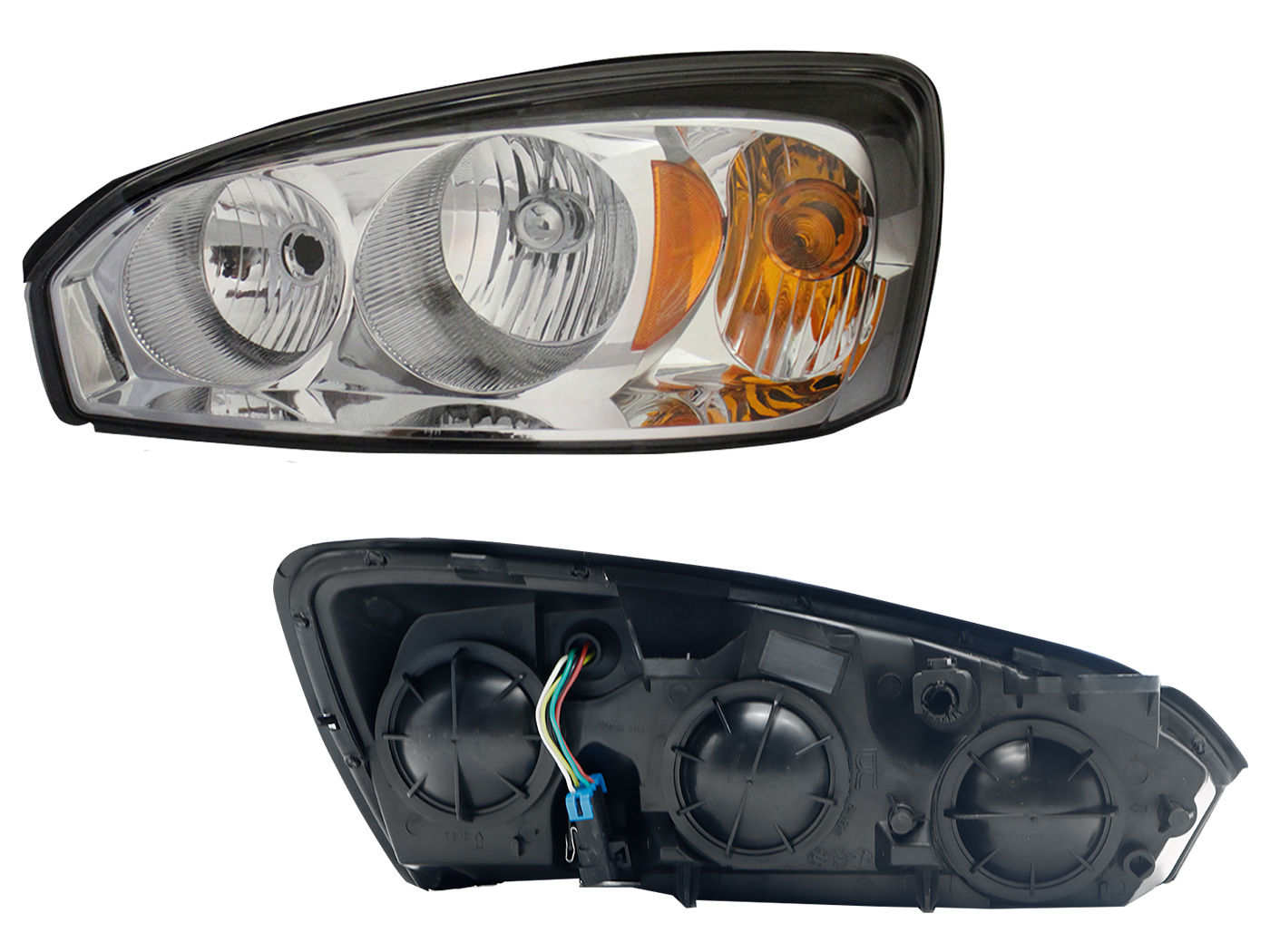 Faro Derecho Chevrolet MALIBU 2004-2007 Fondo Cromado