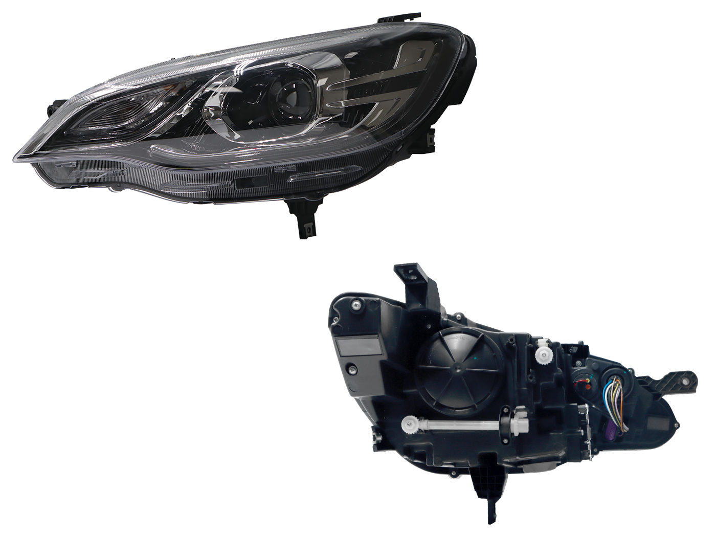 Faro Izquierdo Chevrolet CAVALIER PREMIER 2018-2021 Con Lupa Con Led Fondo Cromado