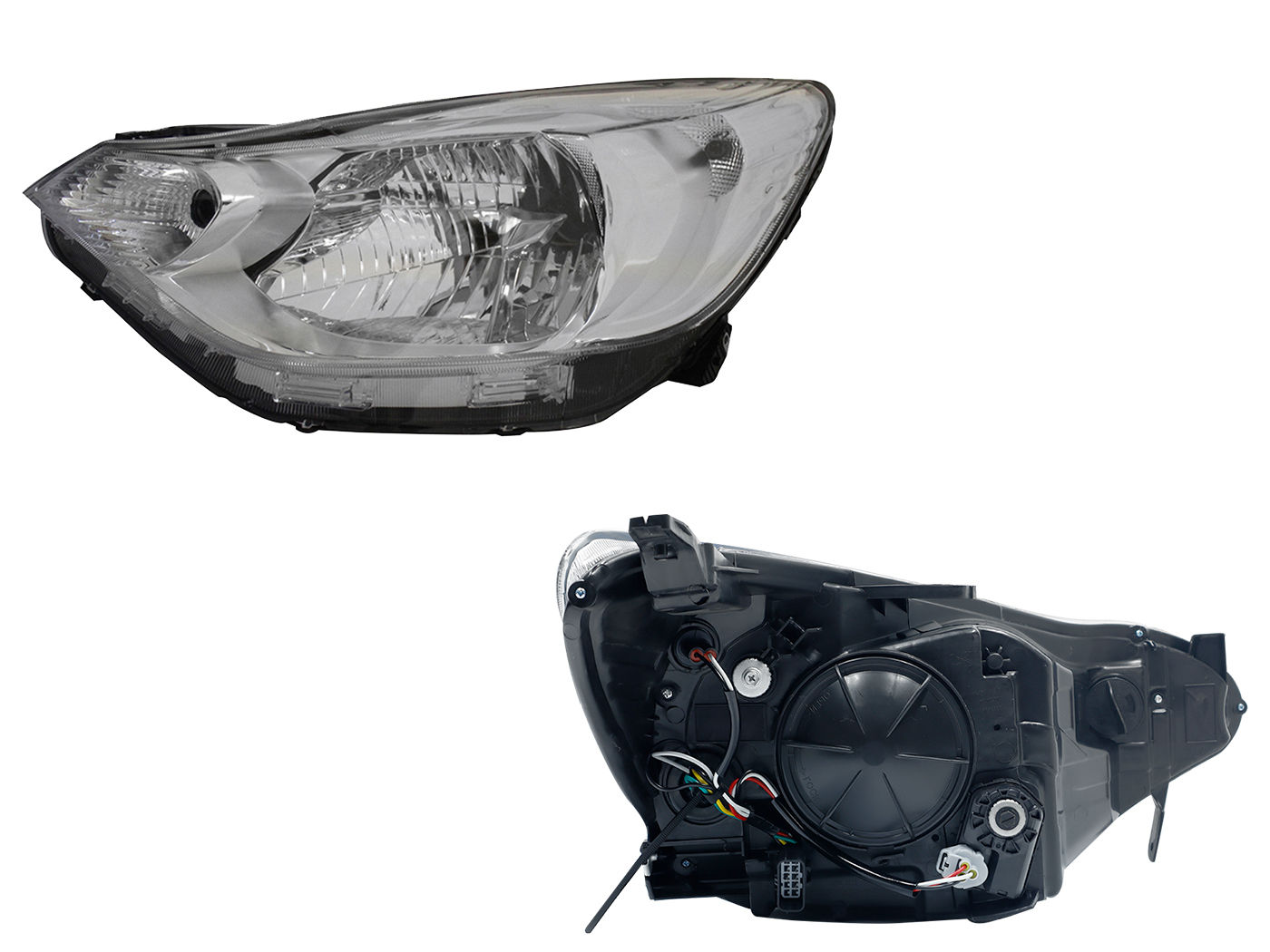 Faro Izquierdo Chevrolet AVEO 2018-2023 Con Motor Fondo Cromado