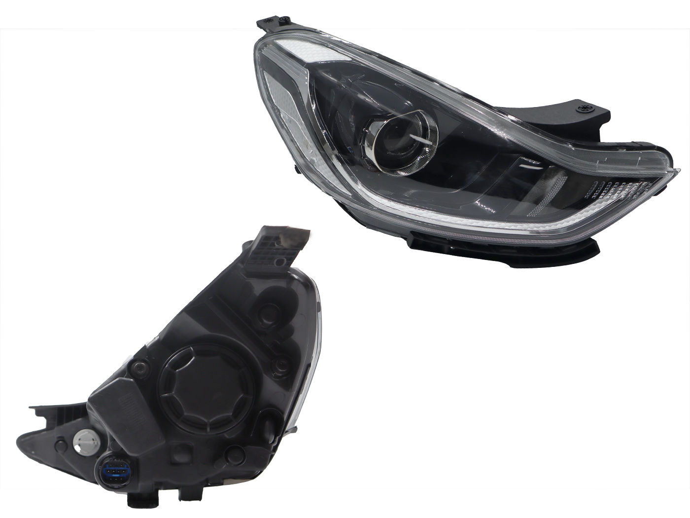 Faro Derecho Nissan 720 1992-1993 Con Base Fondo Cromado