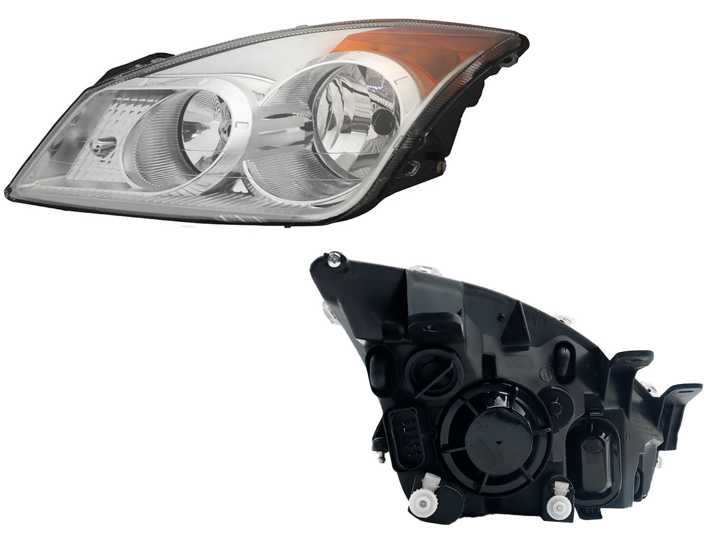 Faro Izquierdo Chevrolet CHEVY C-1 4 y 5 Puertas 2001-2003 Fondo Cromado