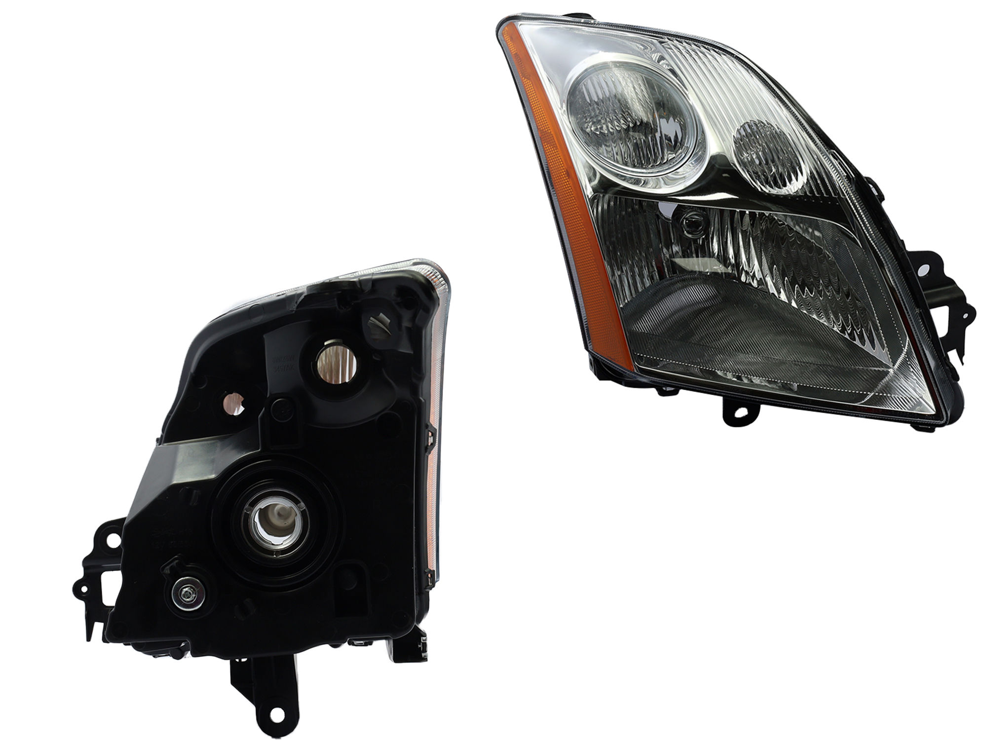 Faro Derecho Ford F-150 1987-1991 Con Base Cuarto Ámbar Fondo Cromado