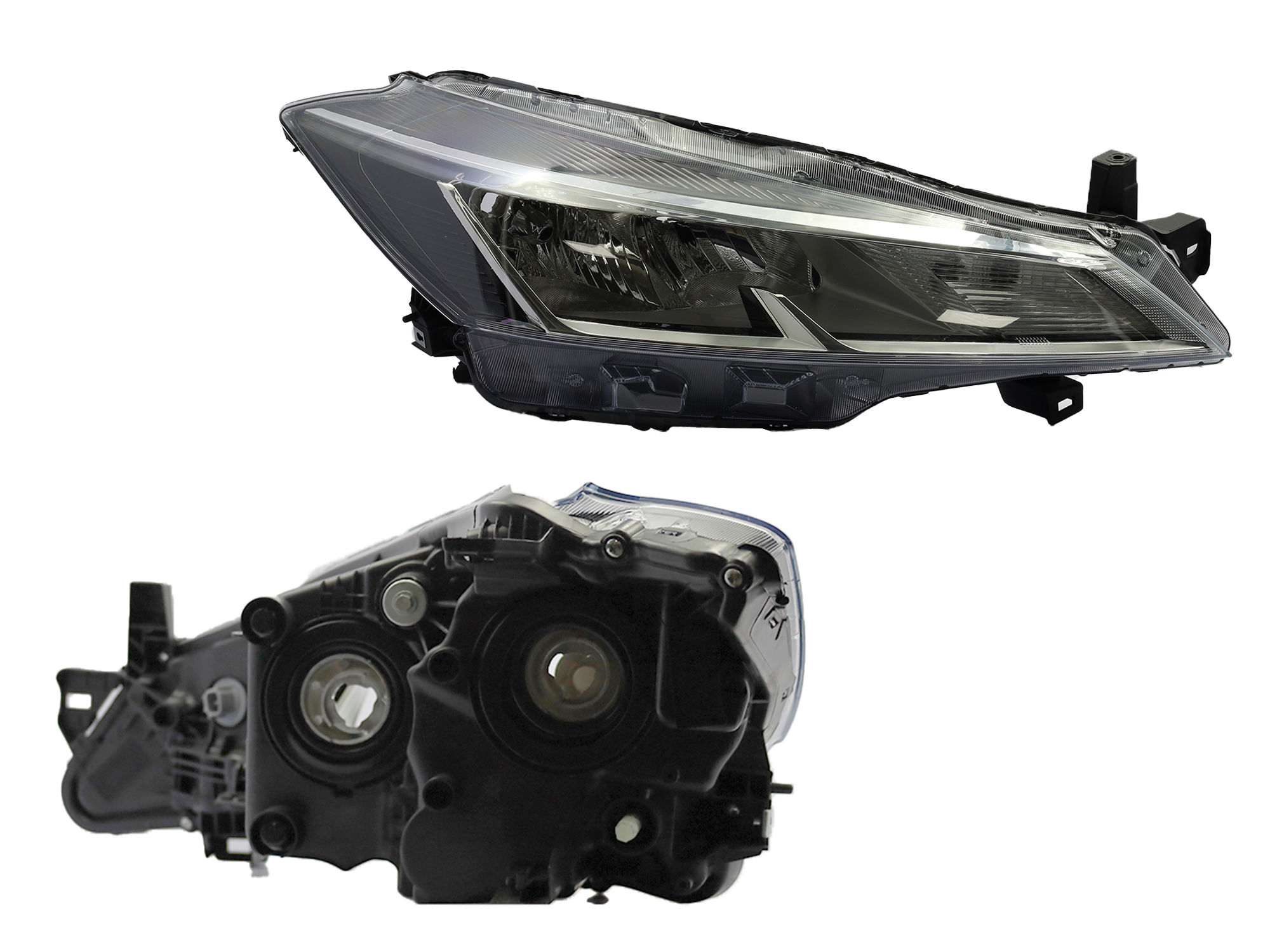 Faro Derecho Nissan KICKS ADVANCE/EXCLUSIVE 2021-2024 Con Led Fondo Cromado