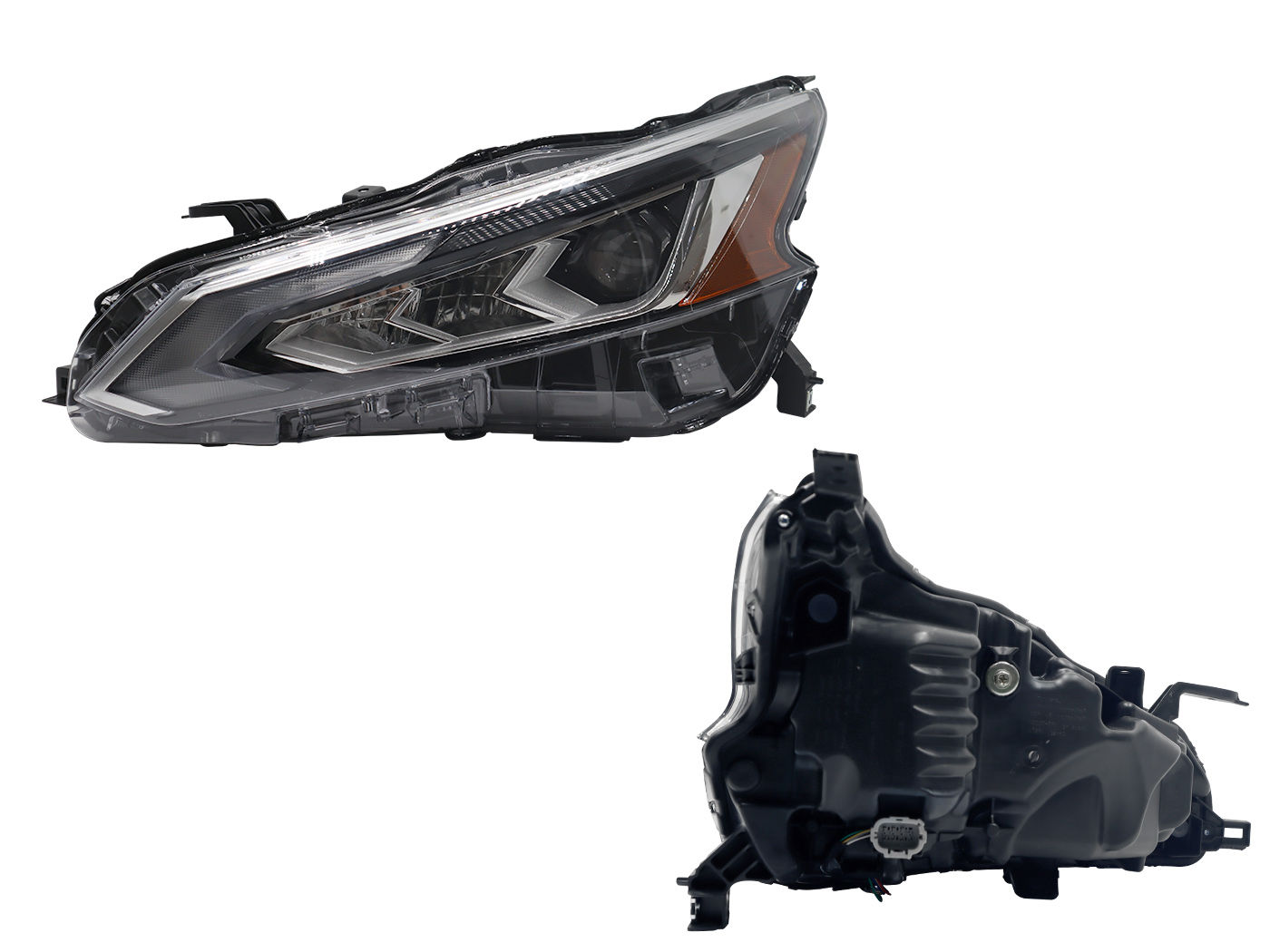Faro Izquierdo Baic X-25 2018-2019 Fondo Cromado