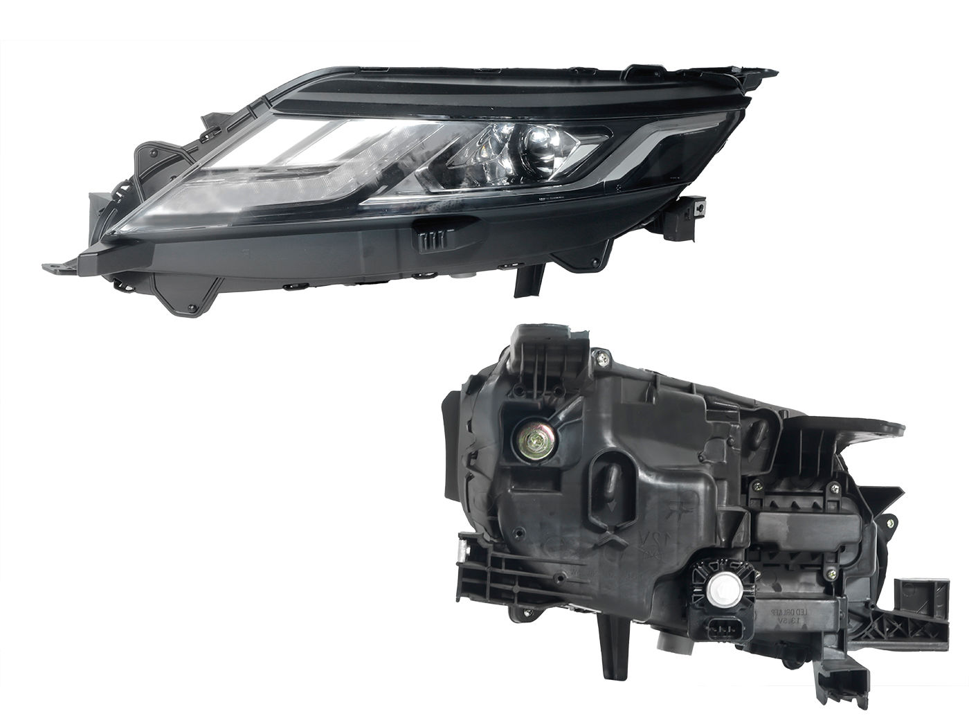 Faro Izquierdo Mitsubishi L200 GLS AT 4WD 2020-2024 Con Lupa Con Led Fondo Cromado