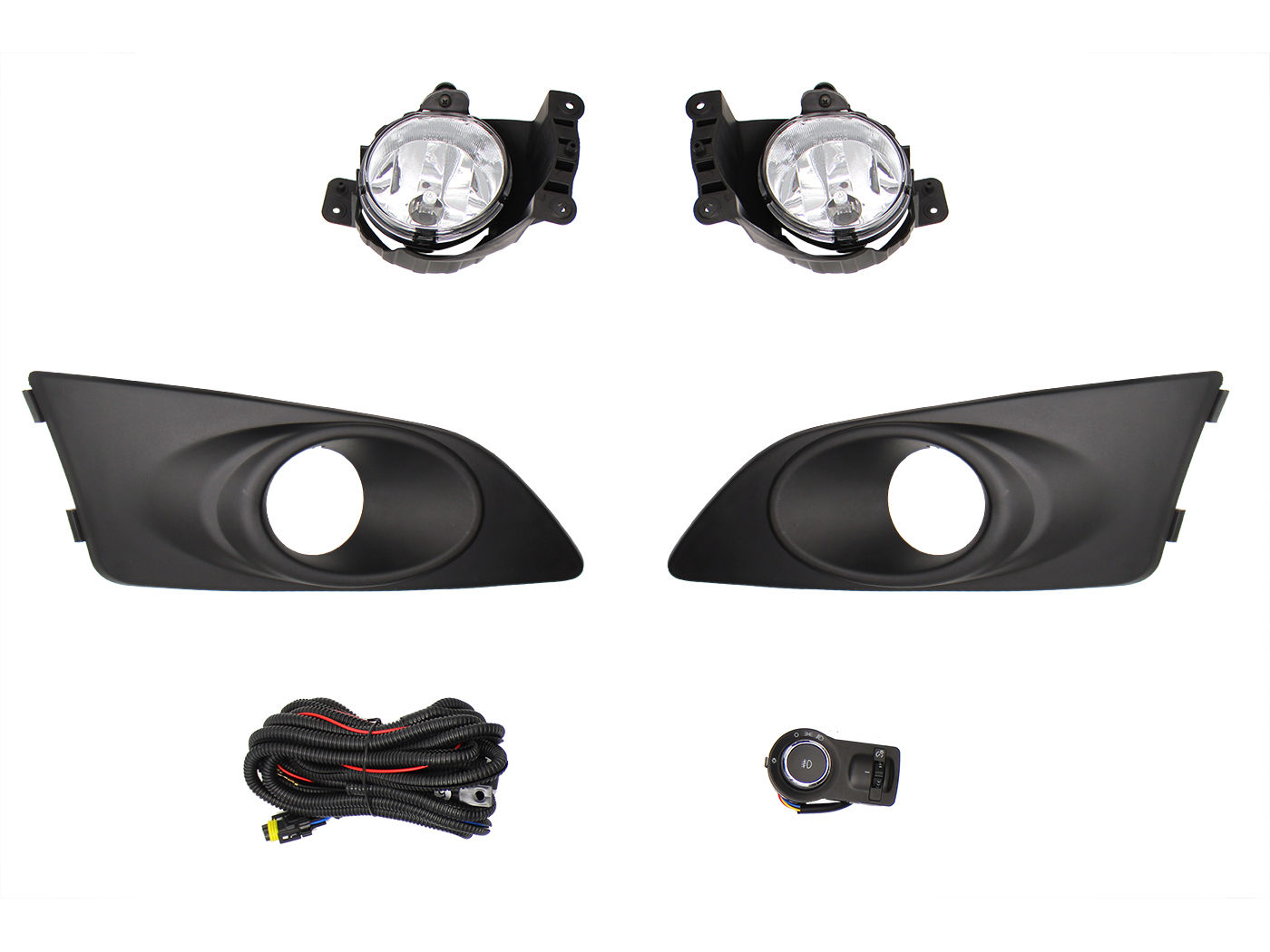 Kit Faro Aux C/Cables C/Rejillas Negras C/Focos Chevrolet Sonic 2012 2016