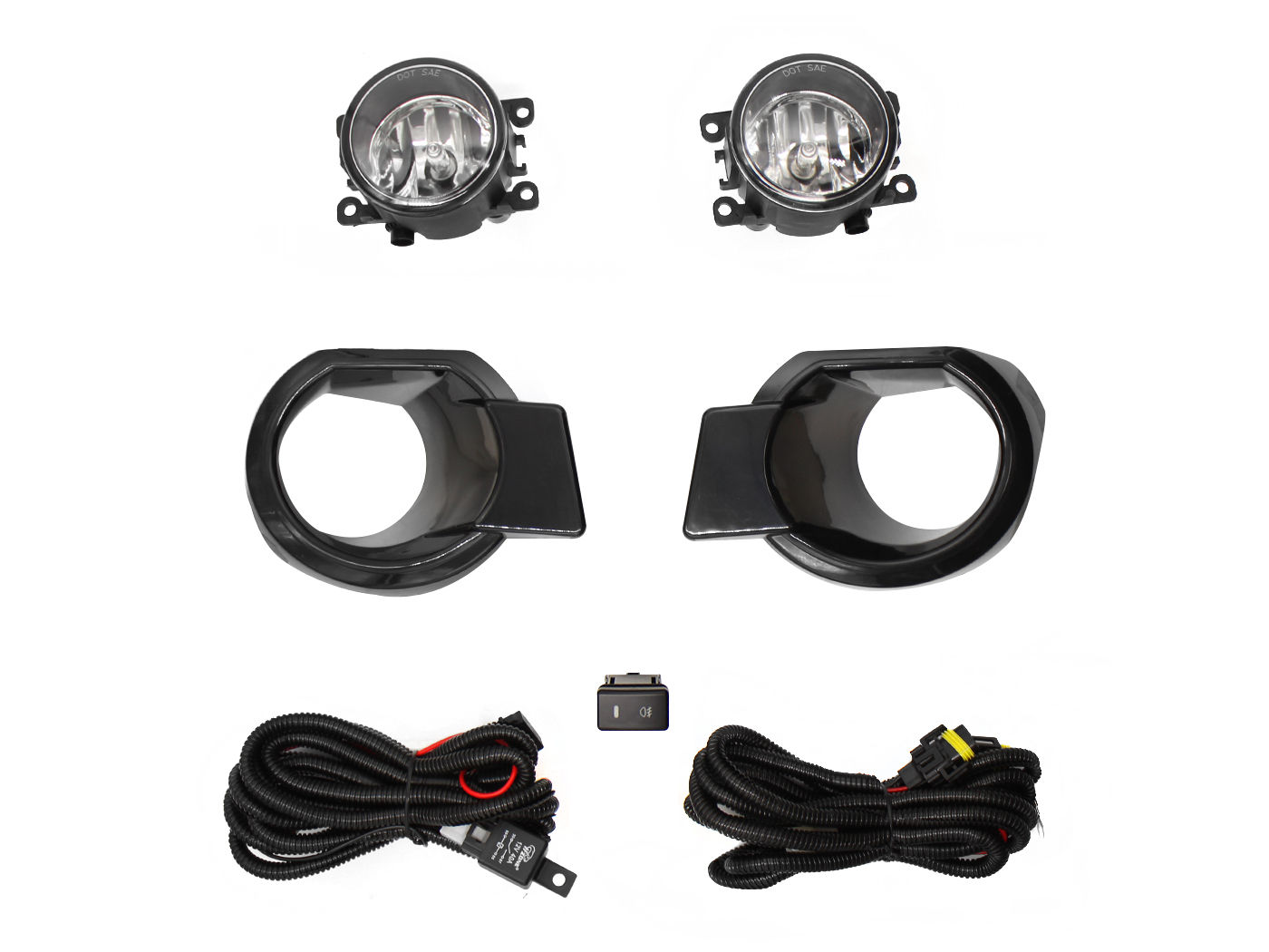 Kit Faro Aux C/Cables C/Rejillas Negras C/Focos Ford Ranger 2013 2016