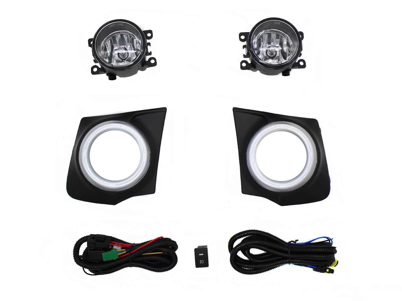 Kit Faro Aux C/Cables C/Rejillas Arillo Plata C/Focos Mitsubishi L200 2016 2019
