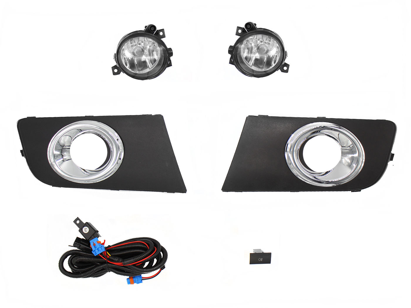 Kit Faro Aux C/Cables C/Rejillas Arillo Cromo C/Focos Volkswagen Amarok 2010 2017