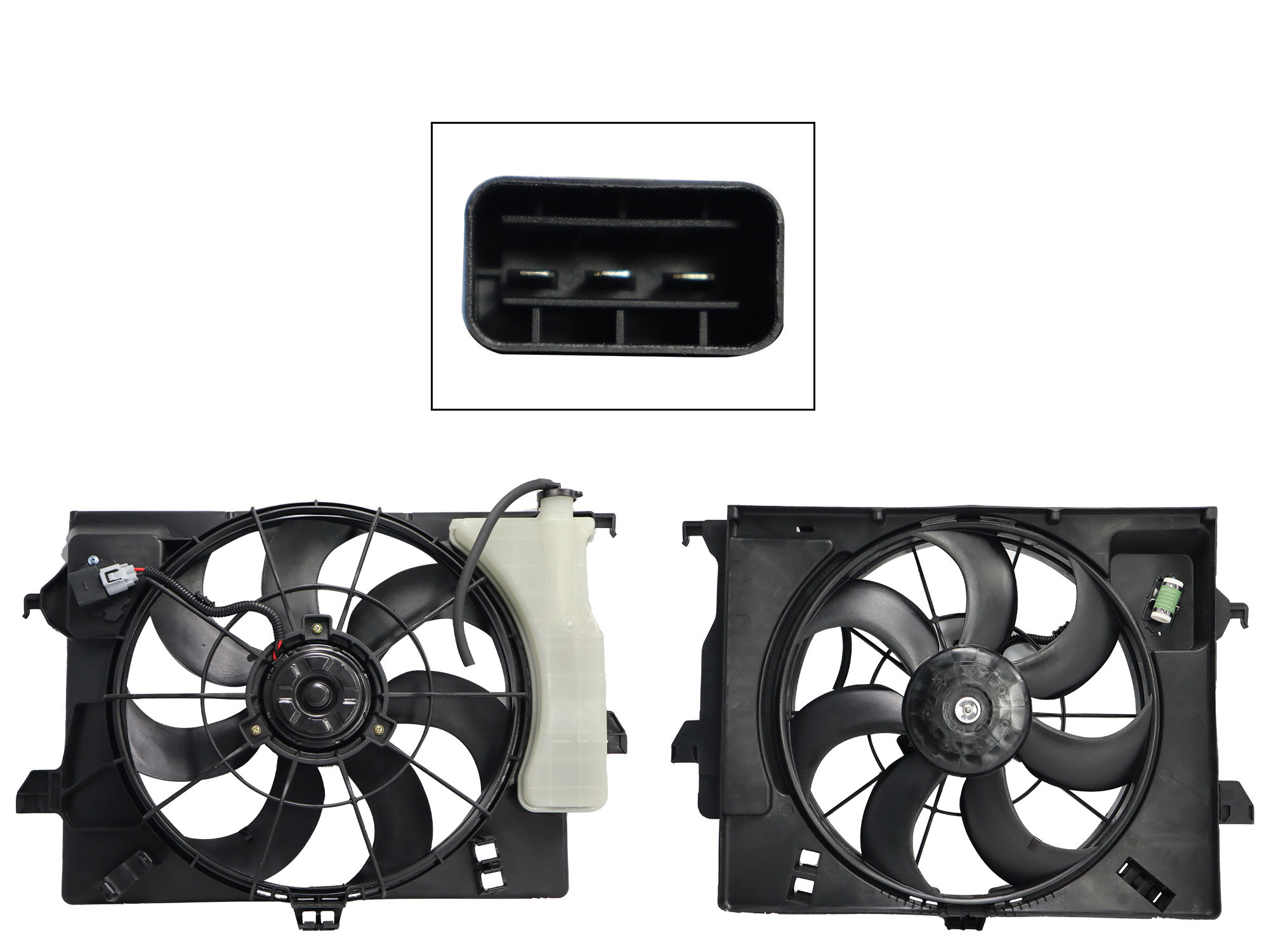 Motoventilador Chrysler / Dodge Attitude 1.6L 2012-2014 Con Aire 3 Pines Con Tolva Con Resistencia