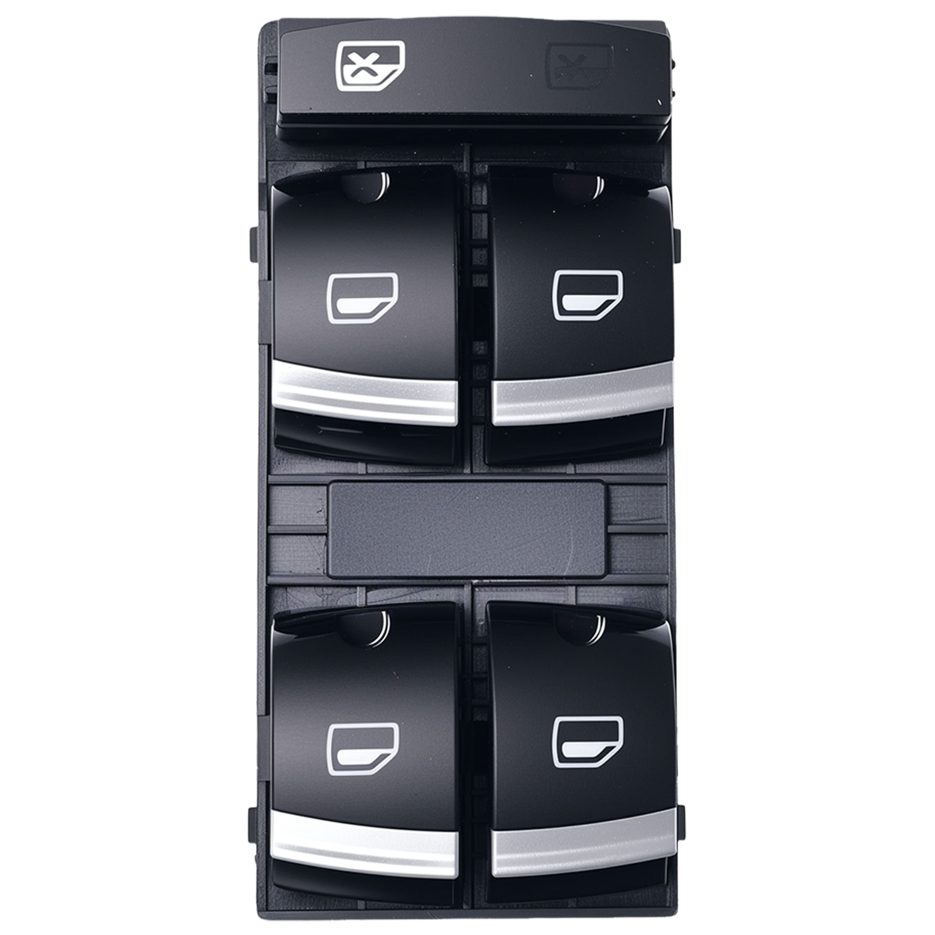 Control De Elevador Audi A3 2003-2012 Negro Filo Plata 5 Teclas 2010 Pins Delantera Izquierdo - imagen 2