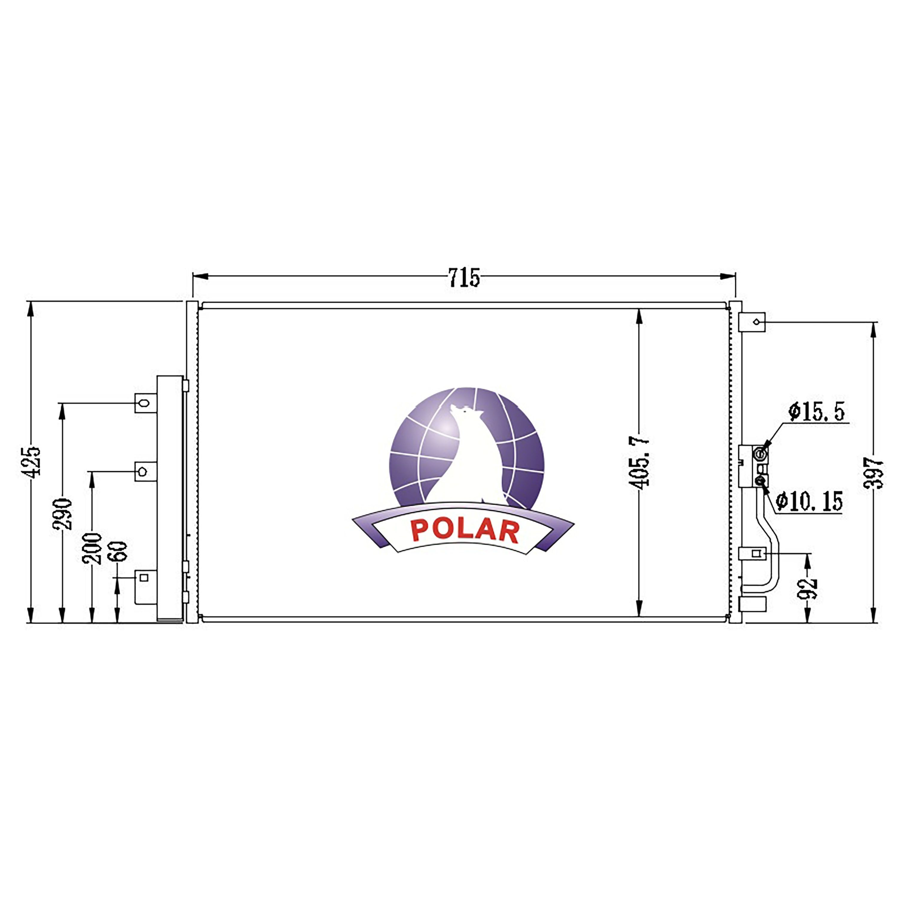 Condensador Great Wall Haval H6 2024-2026 L4 1.5 Lts 2028 1/7X16121Mm Alum Sold Polar - imagen 2