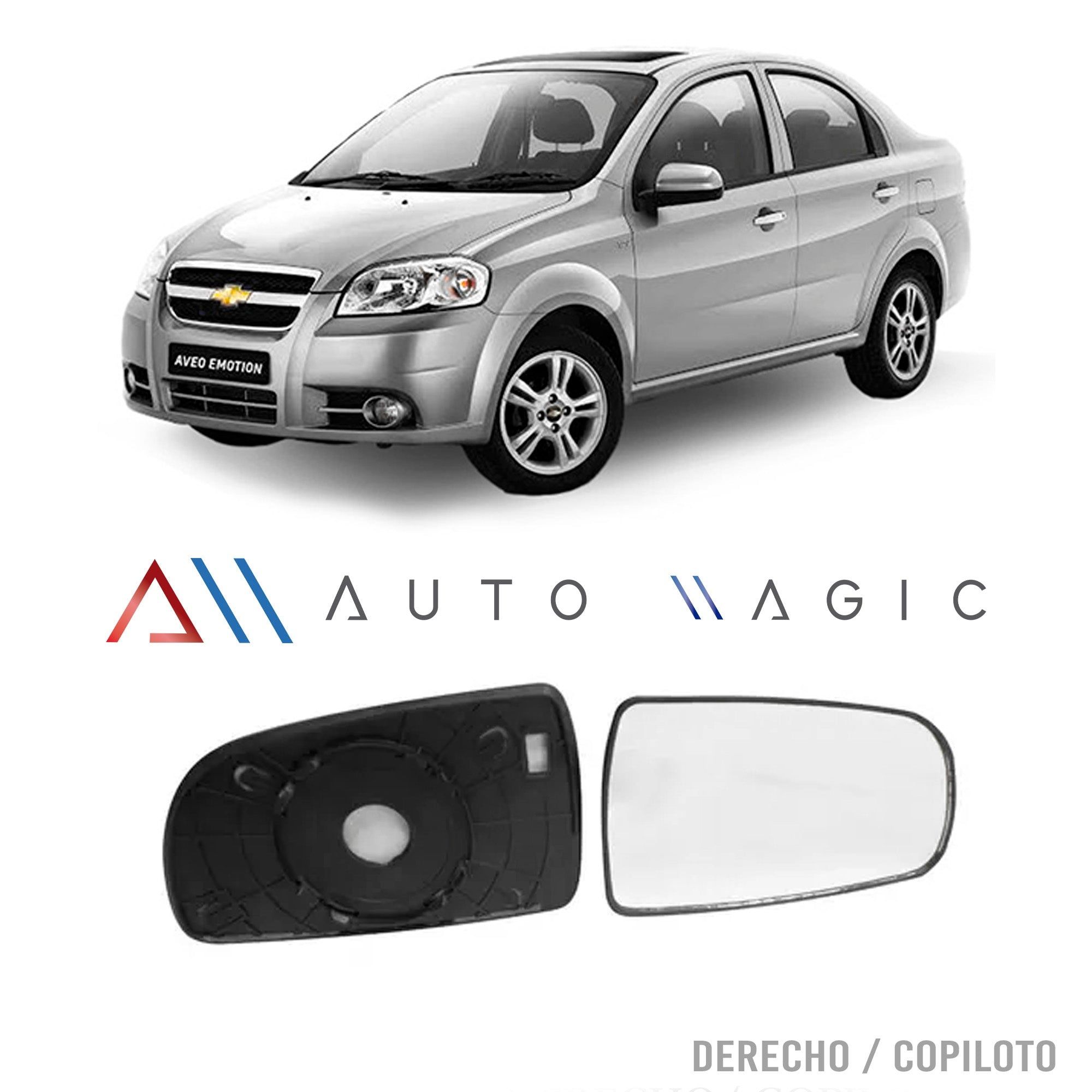 Luna de Espejo Chevrolet Aveo 2008-2011 Con Desempañante Derecho