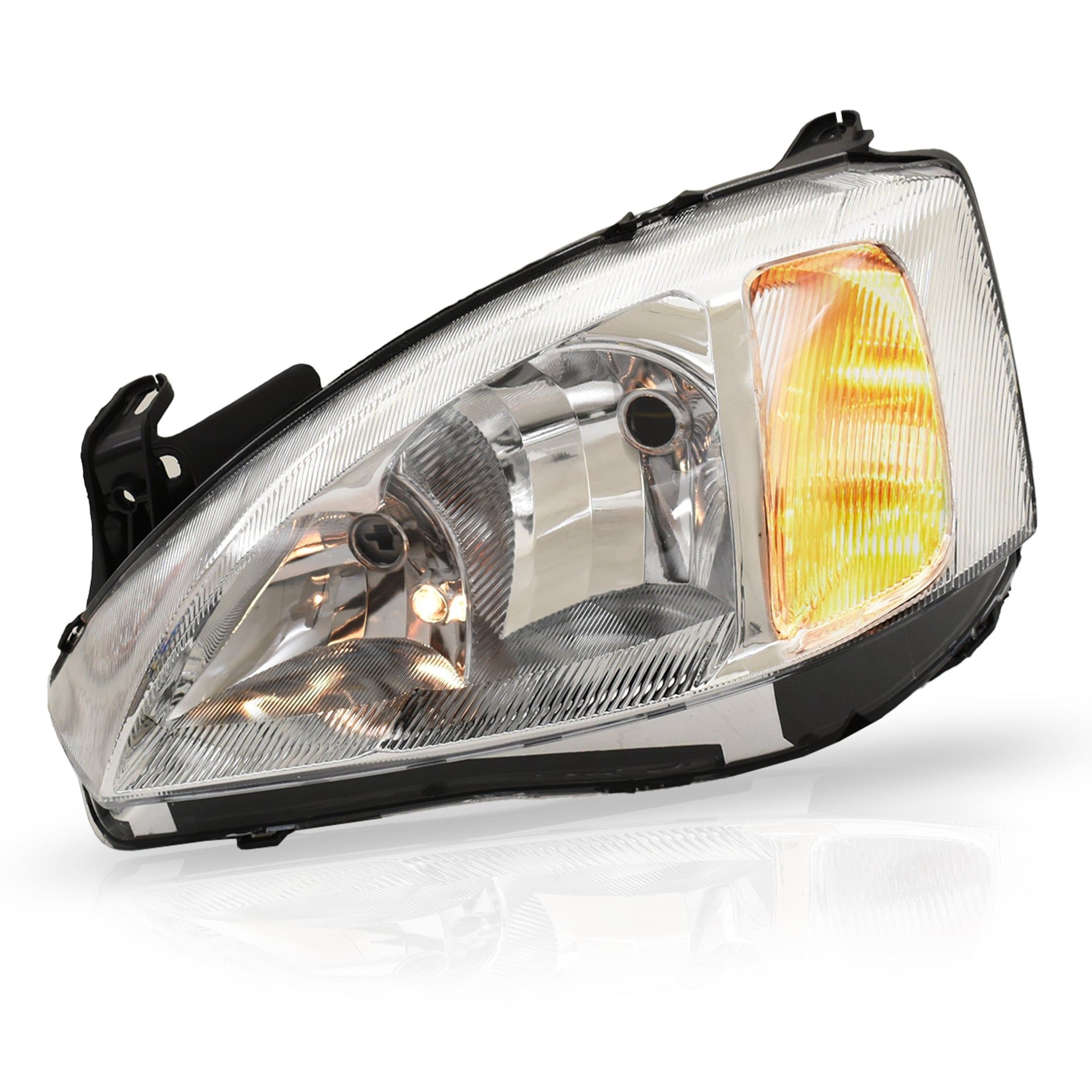 Faro Derecho Chevrolet Corsa Tornado 2003–2008 cuarto texturizado Fondo Cromado
