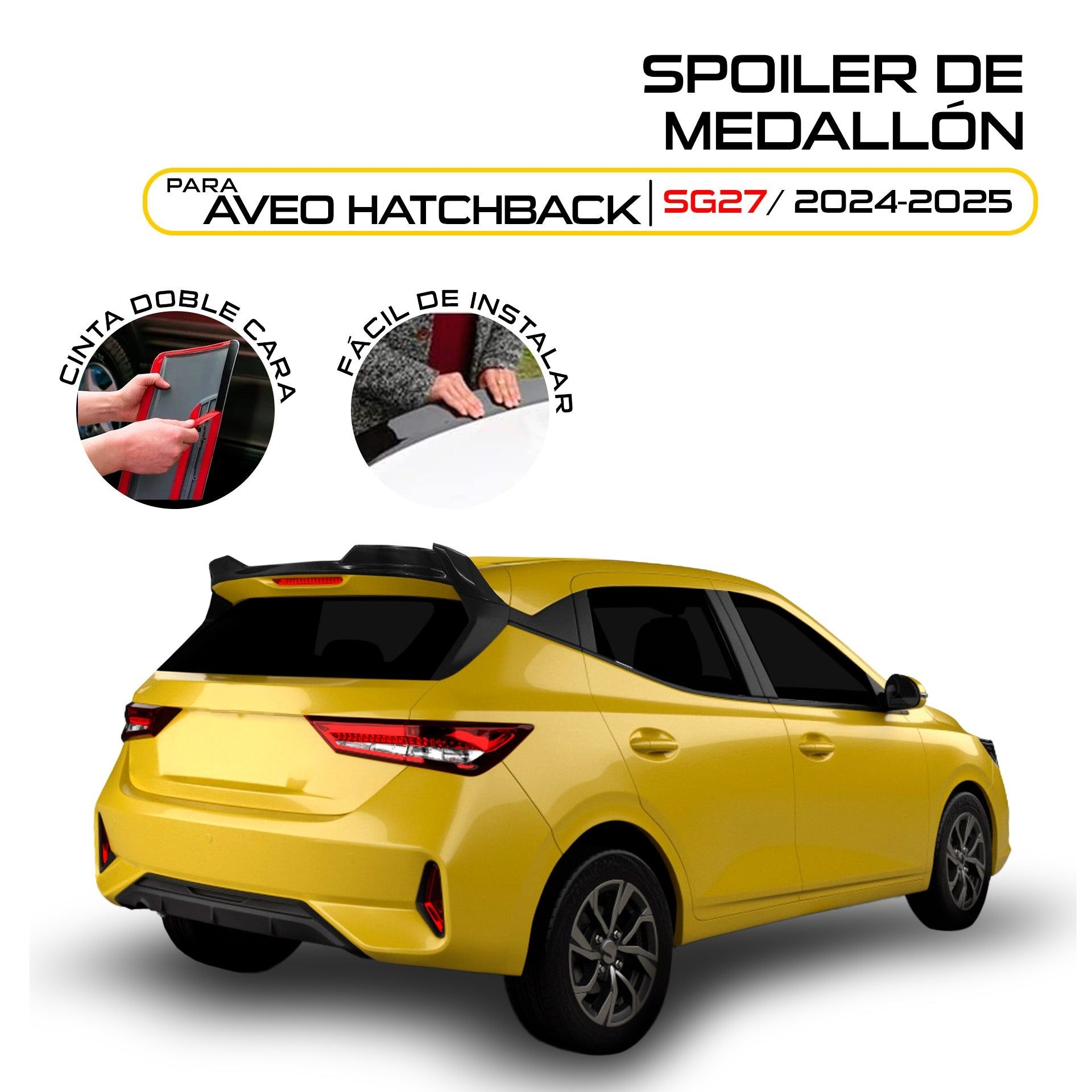 Alerón chevrolet Aveo 2025-2026 Hatchback