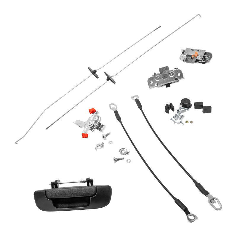 Manija De Tapa Dodge Ram 1500/2500 2002-2008 Sin Hoyo Para Llave Set De Instalacion Corrugada Negro Plastico Hushan