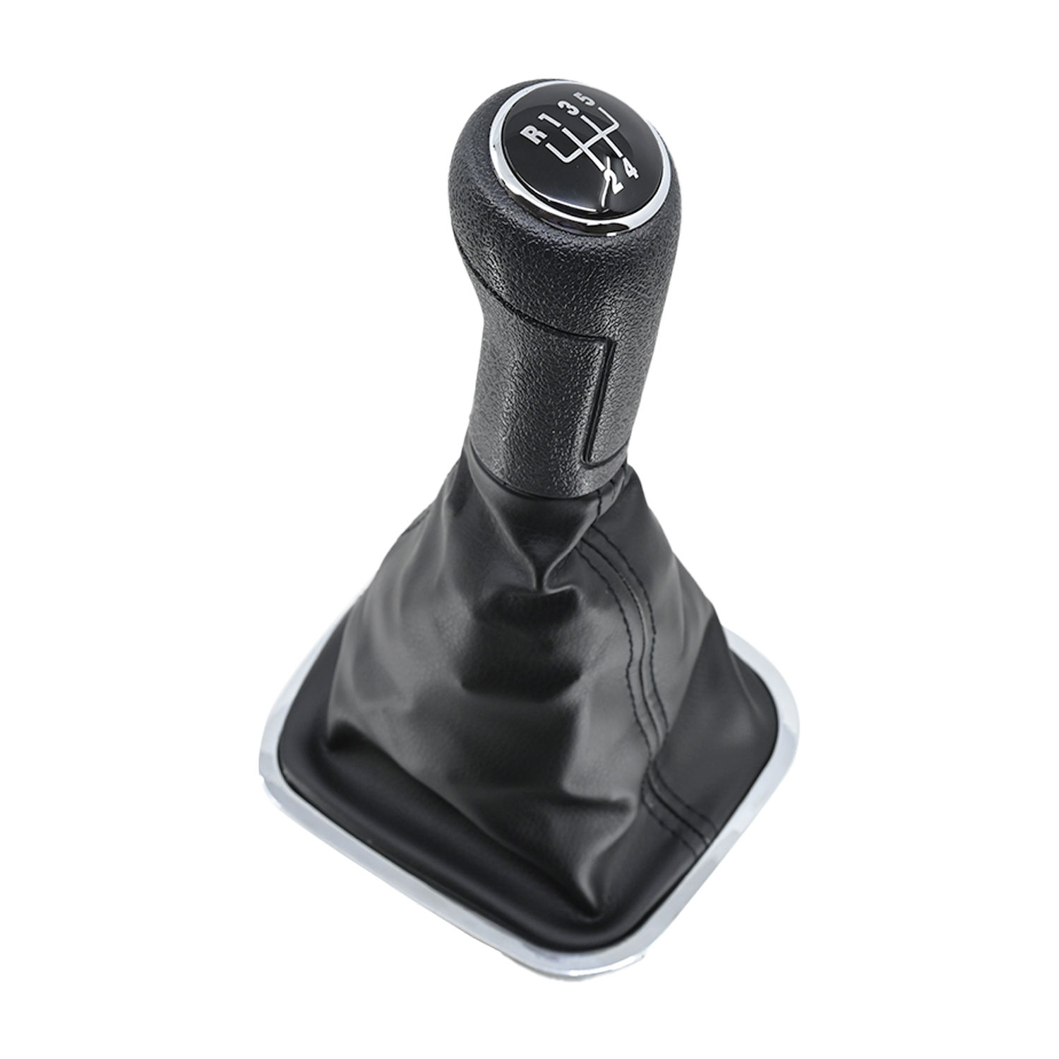 Perilla Volkswagen Vento 2014-2022 Con Negra/Cromo 5 Velocidades Vinipiel