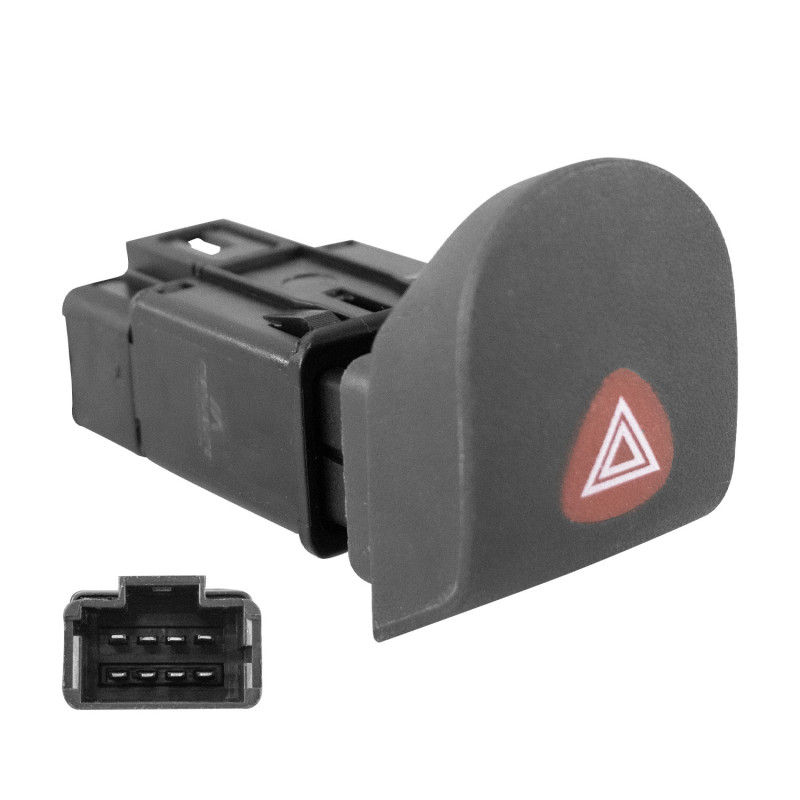 Boton De Intermitentes Renault Kangoo 2007-2017 8 Pines Negro 12V Manijauto