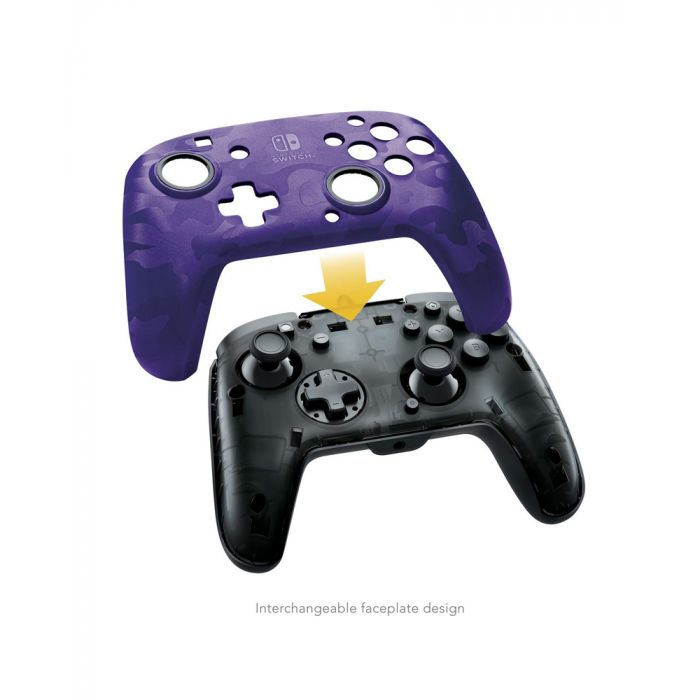 Nintendo Switch Faceoff Deluxe+ Audio Wired Purple Controller