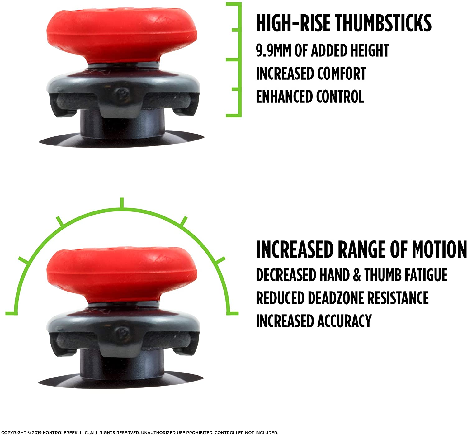 KontrolFreek FPS Freek Inferno For PS5  Thumbsticks  | Red