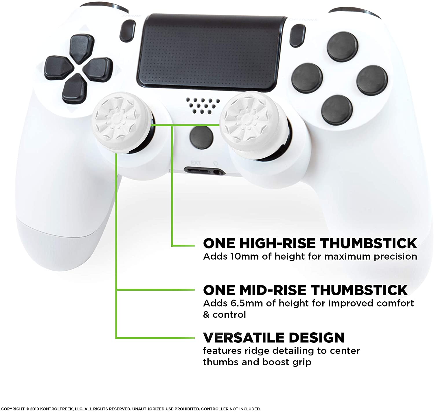 KontrolFreek FPS Freek Galaxy White For PS4 and PS5 Thumbsticks  | White