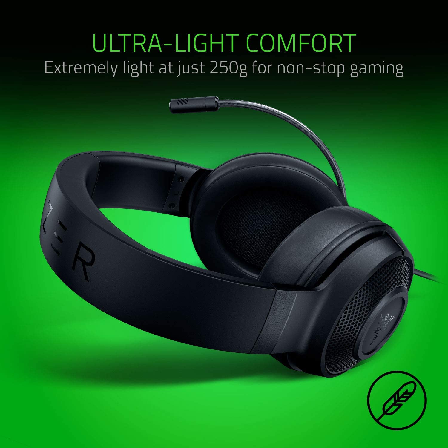 Razer Kraken X: 7.1 Surround Sound Gaming Headset - Classic Black